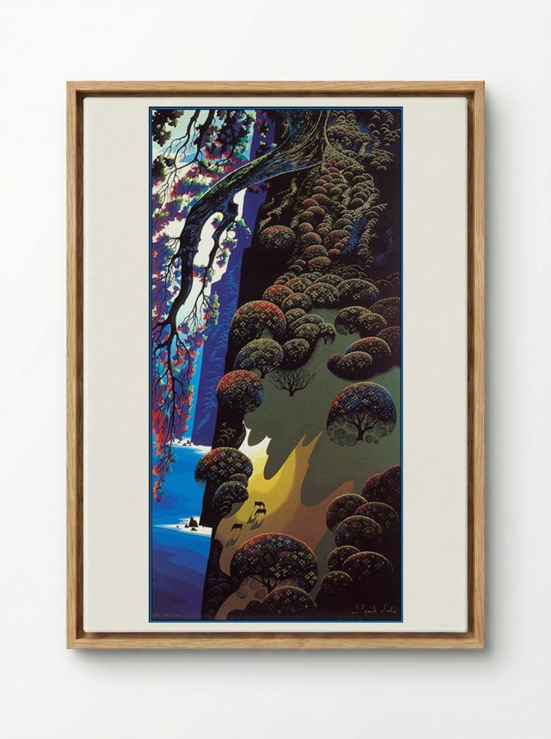 Enchanted Coast - Eyvind Earle - Framed Canvas Wood