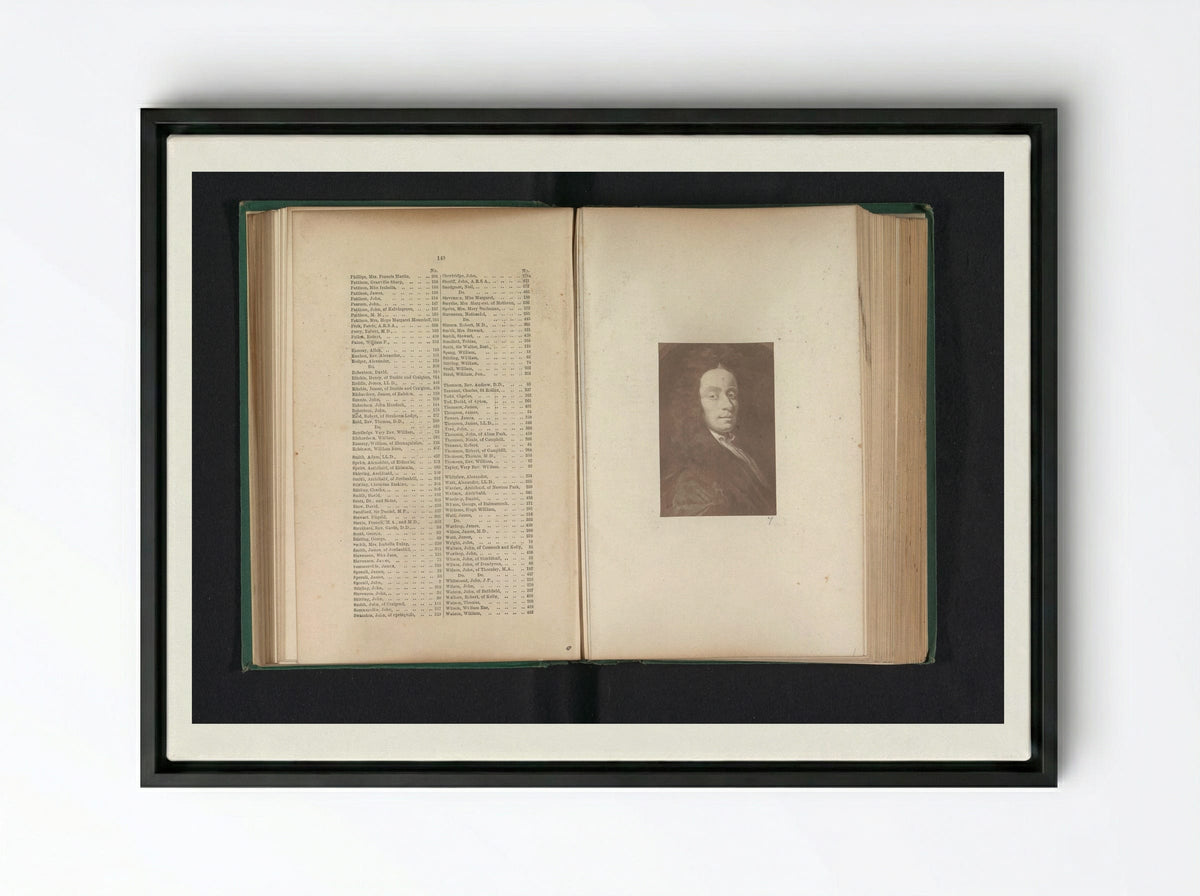 Portrait of John Spreull - Thomas Annan - Framed Canvas Black