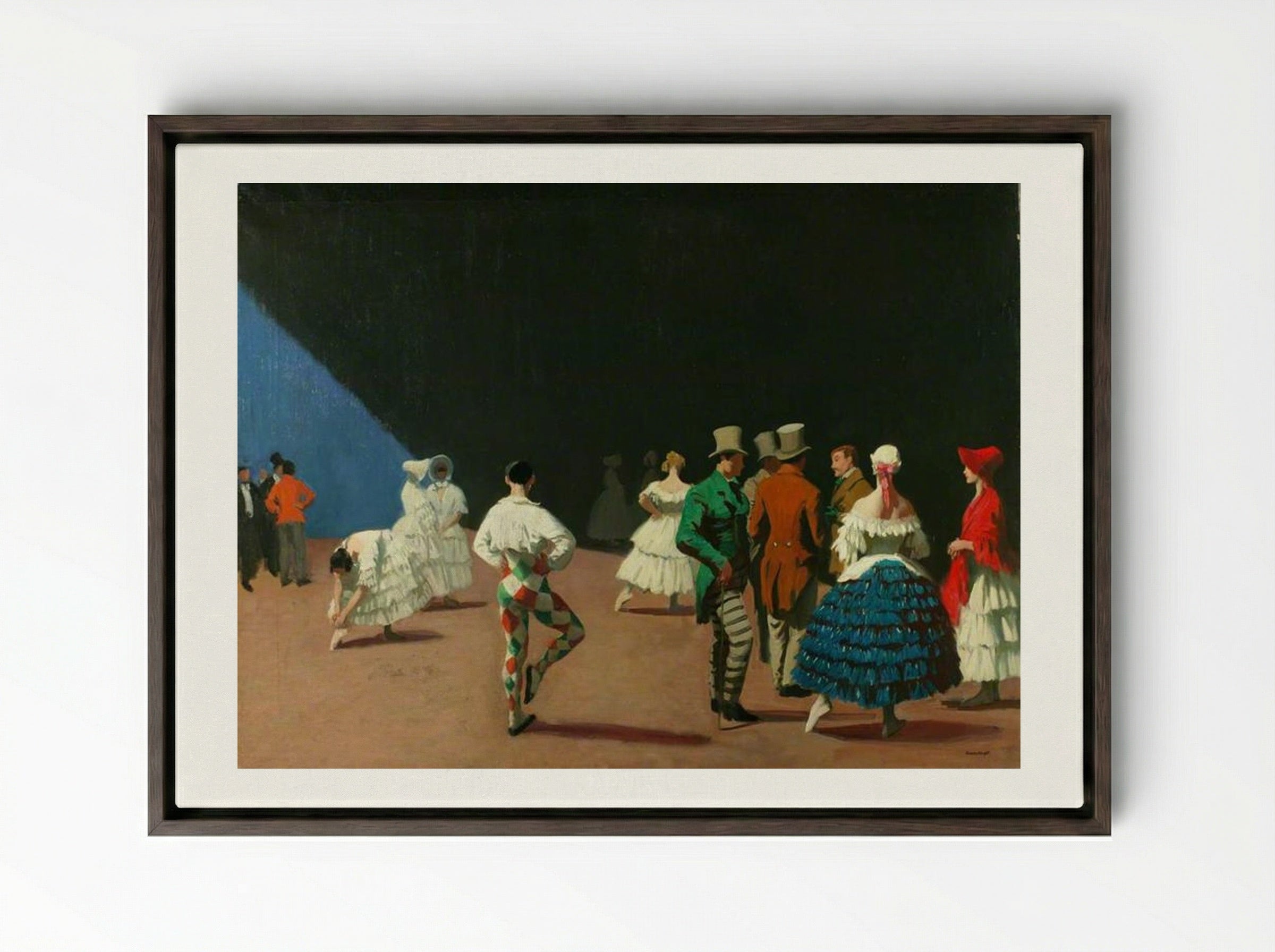 Carnaval - Dame Laura Knight - Framed Canvas Dark Wood