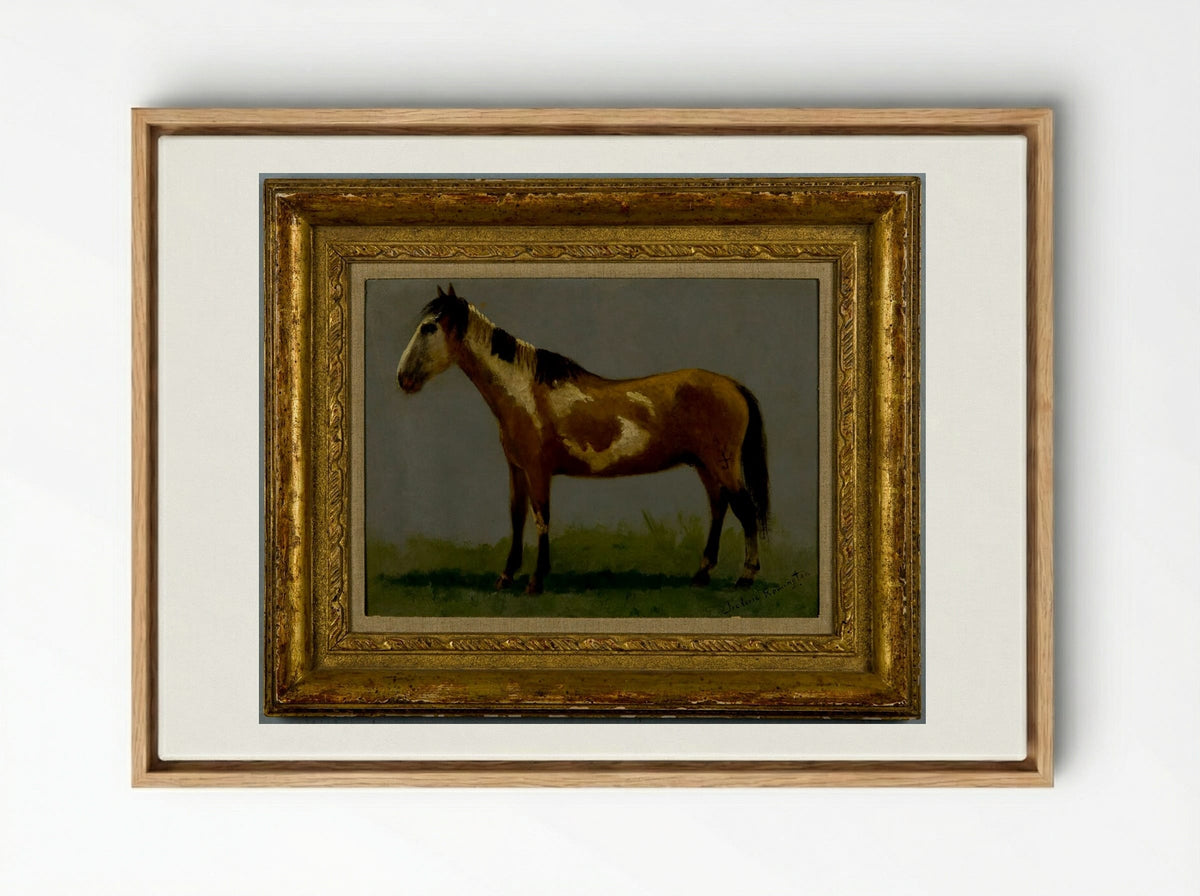 Plains Pony - Frederic Remington - Framed Canvas Wood