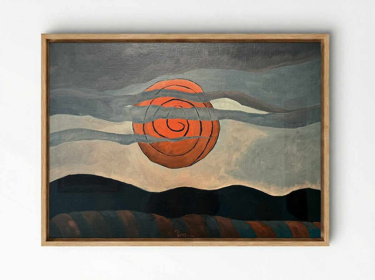 Red Sun - Arthur Dove - Framed Canvas Wood