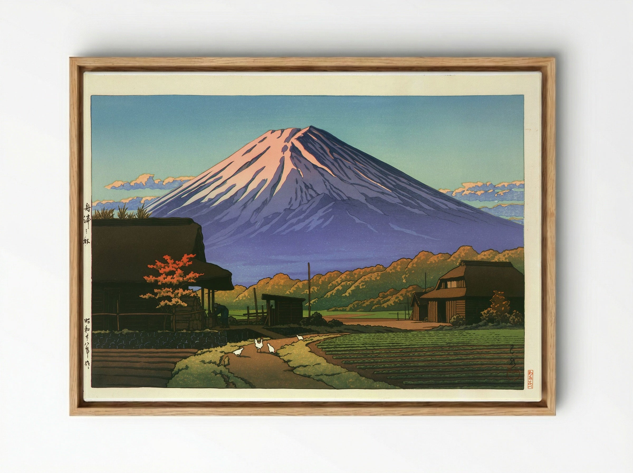 Autumn at Funatsu, Near Lake Kawaguchi - Hasui Kawase - Framed Canvas Wood