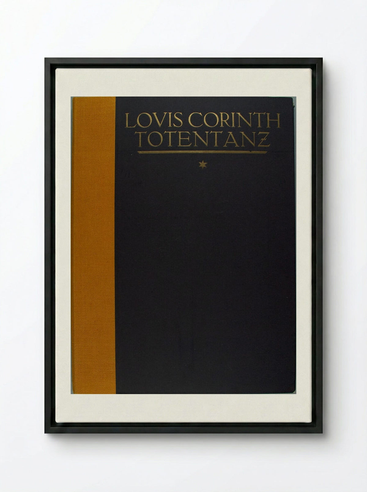 Totentanz (Dance of Death) Portfolio Cover - Lovis Corinth - Framed Canvas Black