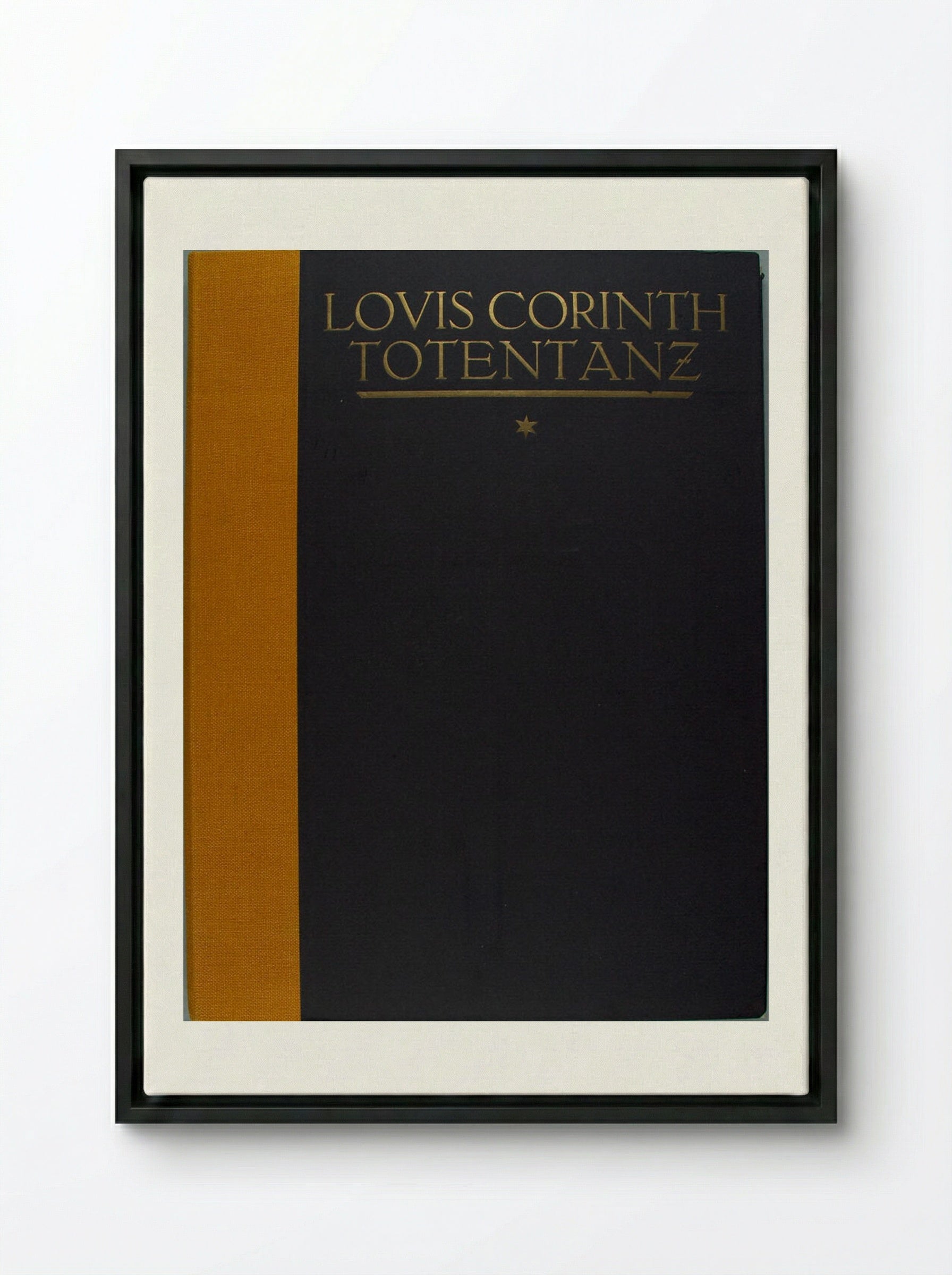 Totentanz (Dance of Death) Portfolio Cover - Lovis Corinth - Framed Canvas Black
