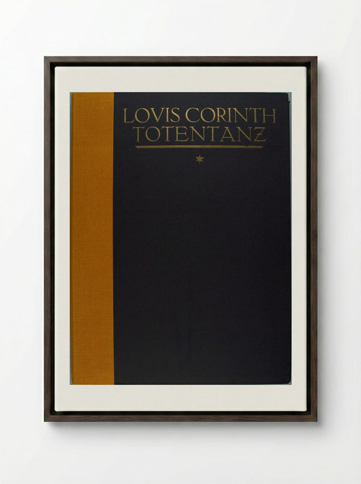 Totentanz (Dance of Death) Portfolio Cover - Lovis Corinth - Framed Canvas Dark Wood