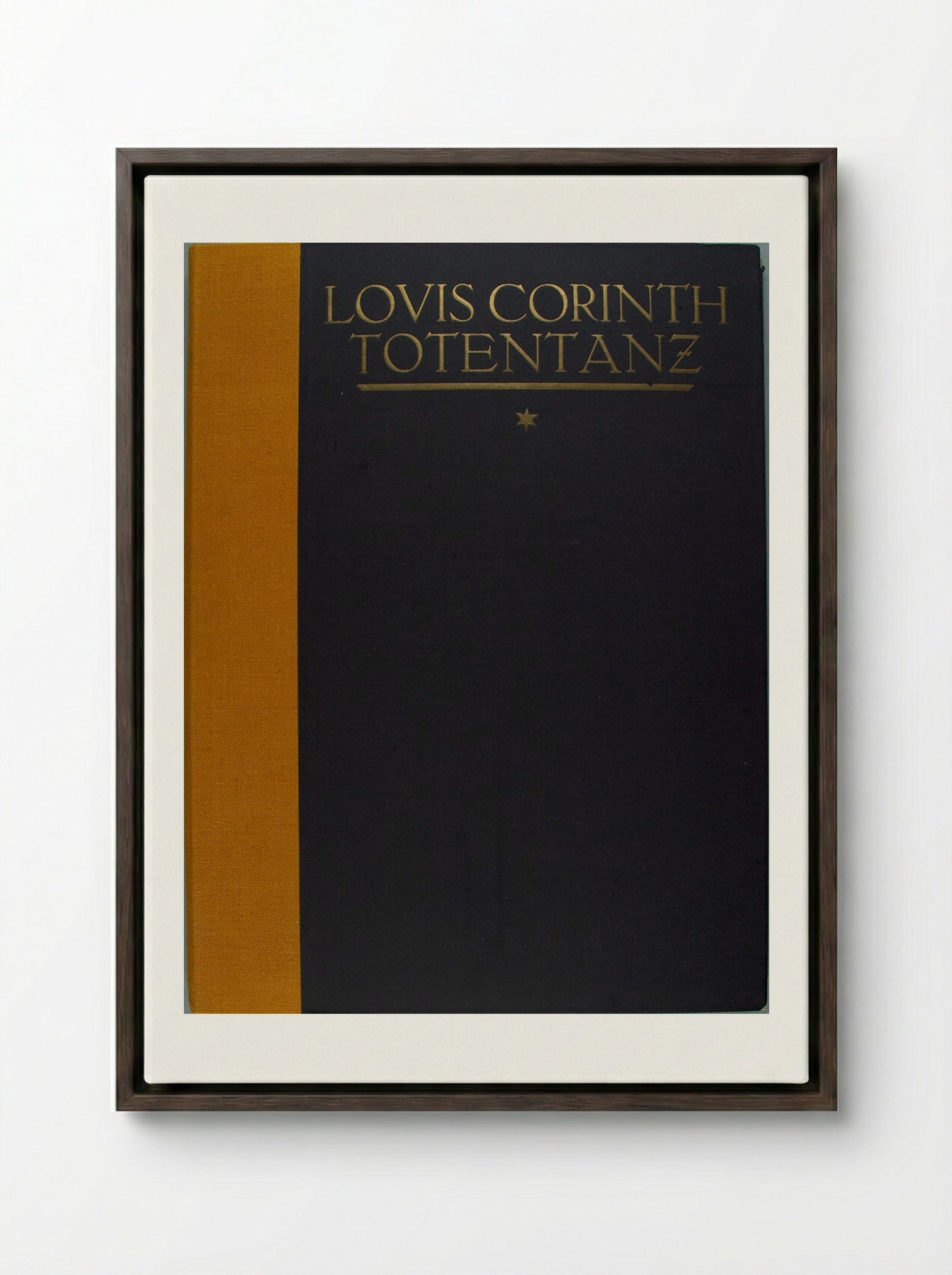Totentanz (Dance of Death) Portfolio Cover - Lovis Corinth - Framed Canvas Dark Wood