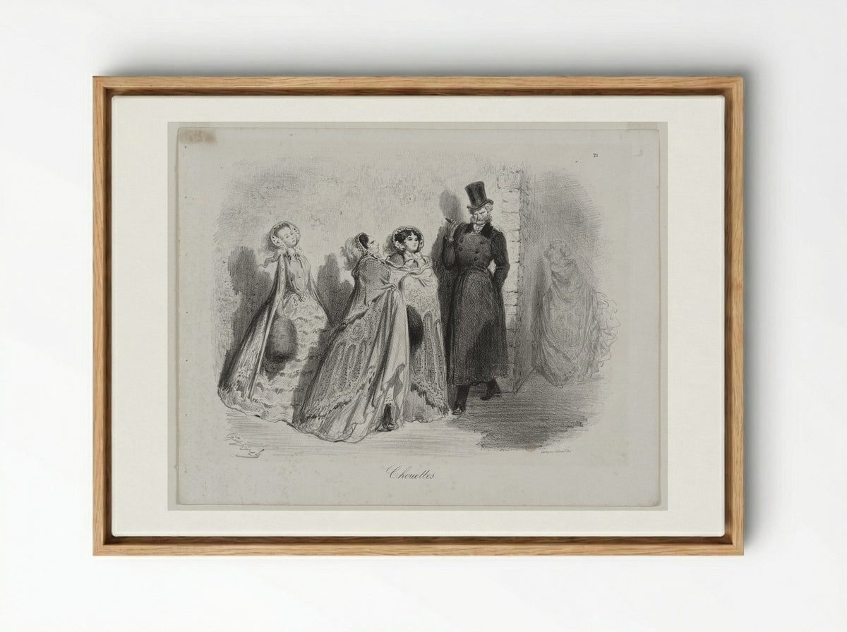 Chouettes (Owls) - Gustave Doré - Framed Canvas Wood