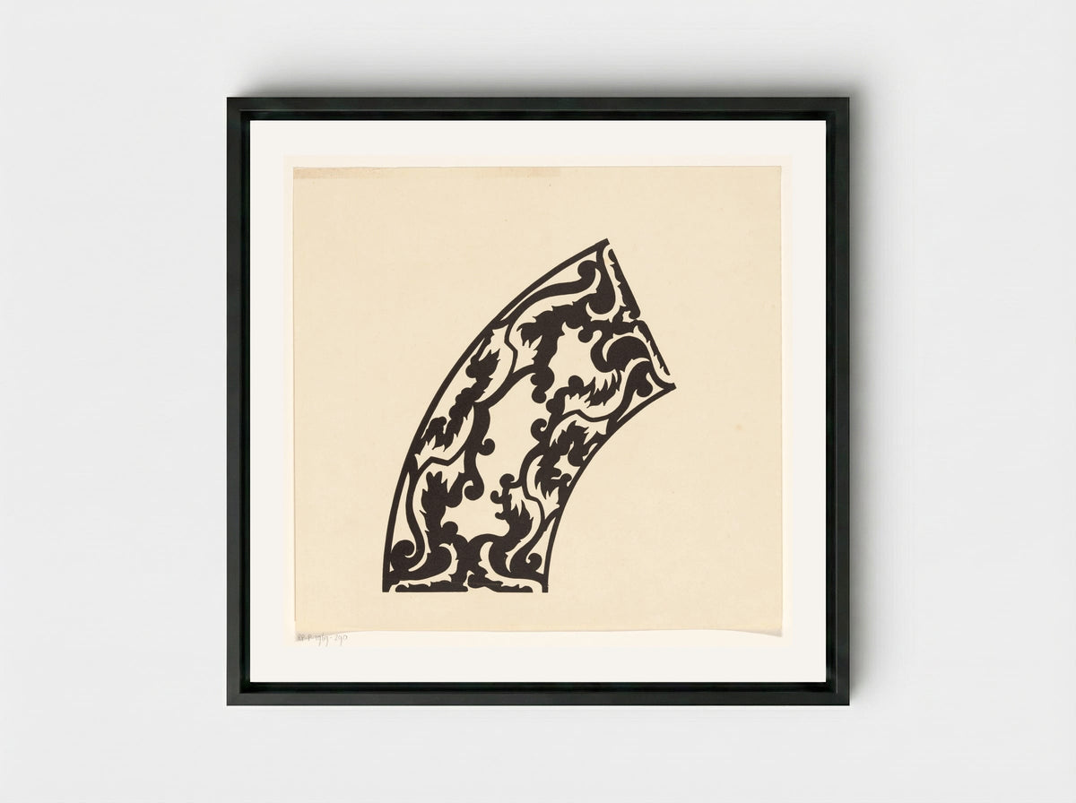 Siermotief - Carel Adolph Lion Cachet - Framed Canvas Black