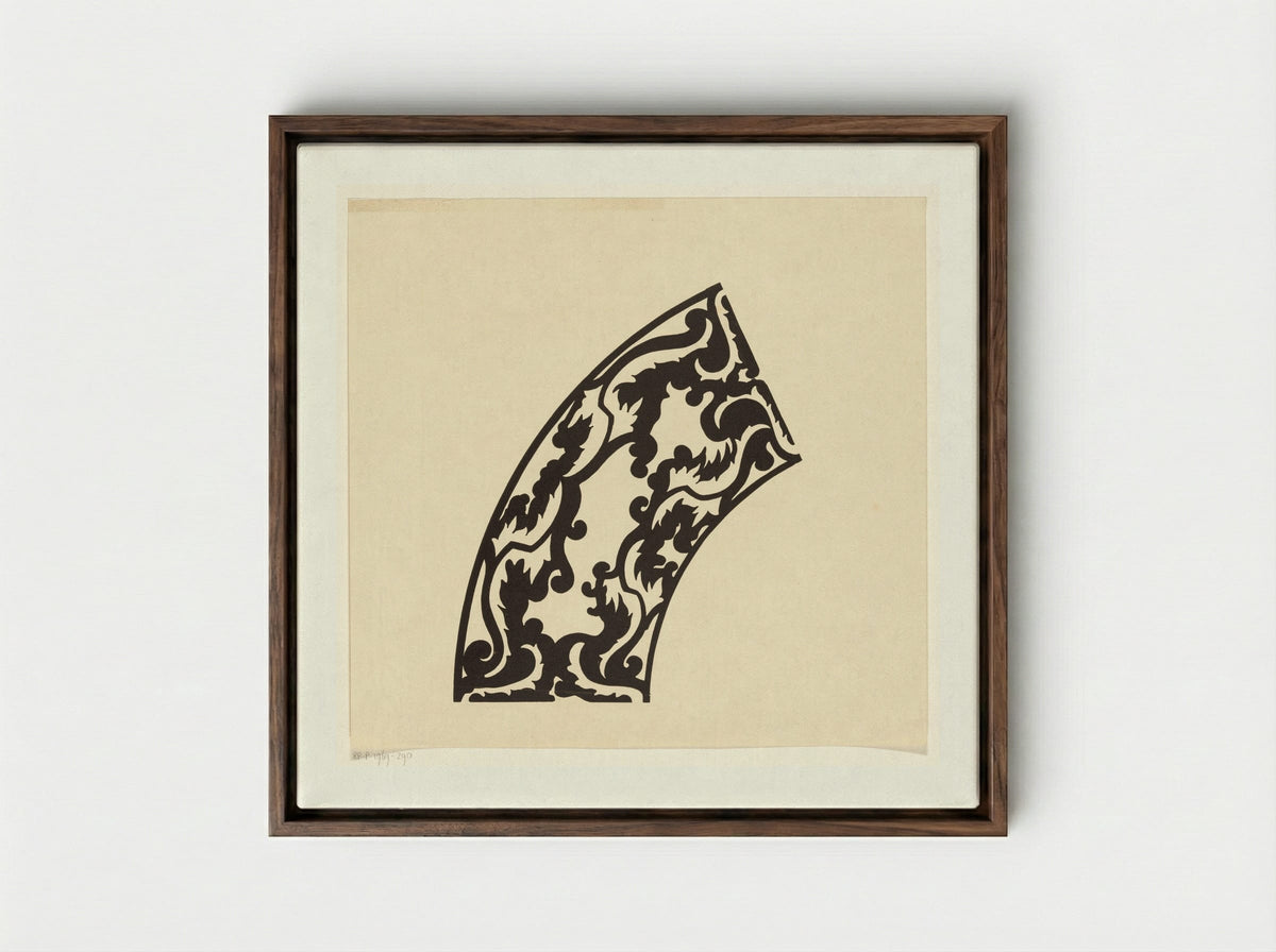 Siermotief - Carel Adolph Lion Cachet - Framed Canvas Dark Wood