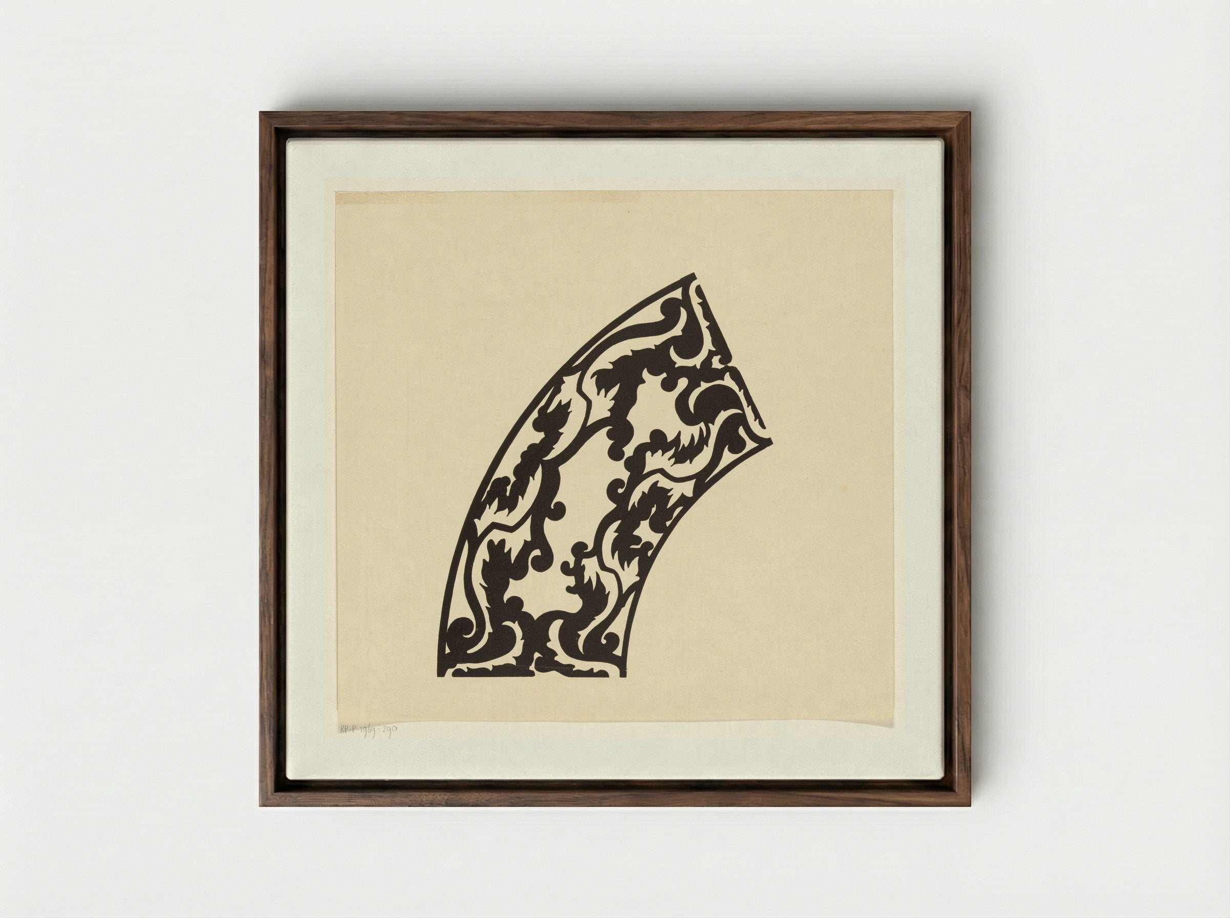 Siermotief - Carel Adolph Lion Cachet - Framed Canvas Dark Wood
