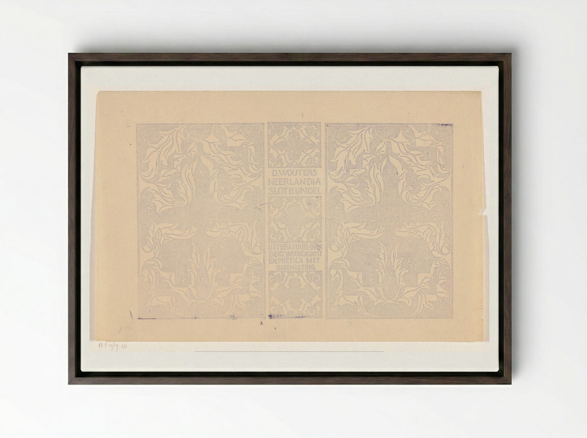 Omslagontwerp voor: D. Wouters, Neerlandia - Carel Adolph Lion Cachet - Framed Canvas Dark Wood