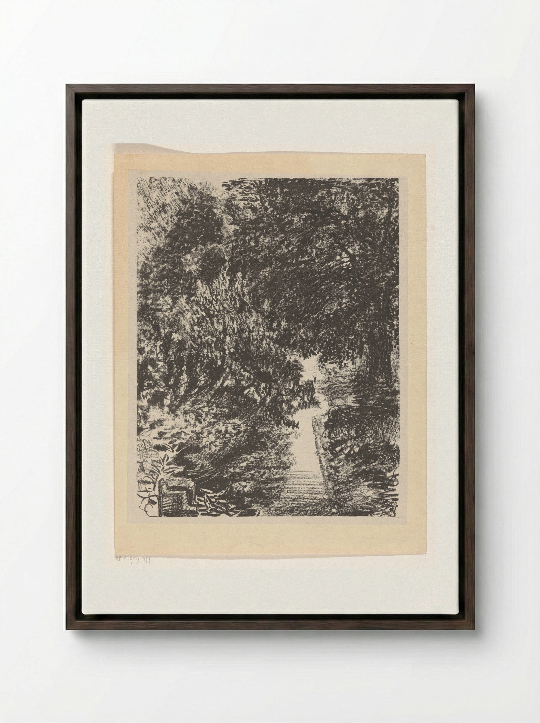 Tuinpad (Garden Path) - Carel Adolph Lion Cachet - Framed Canvas Dark Wood