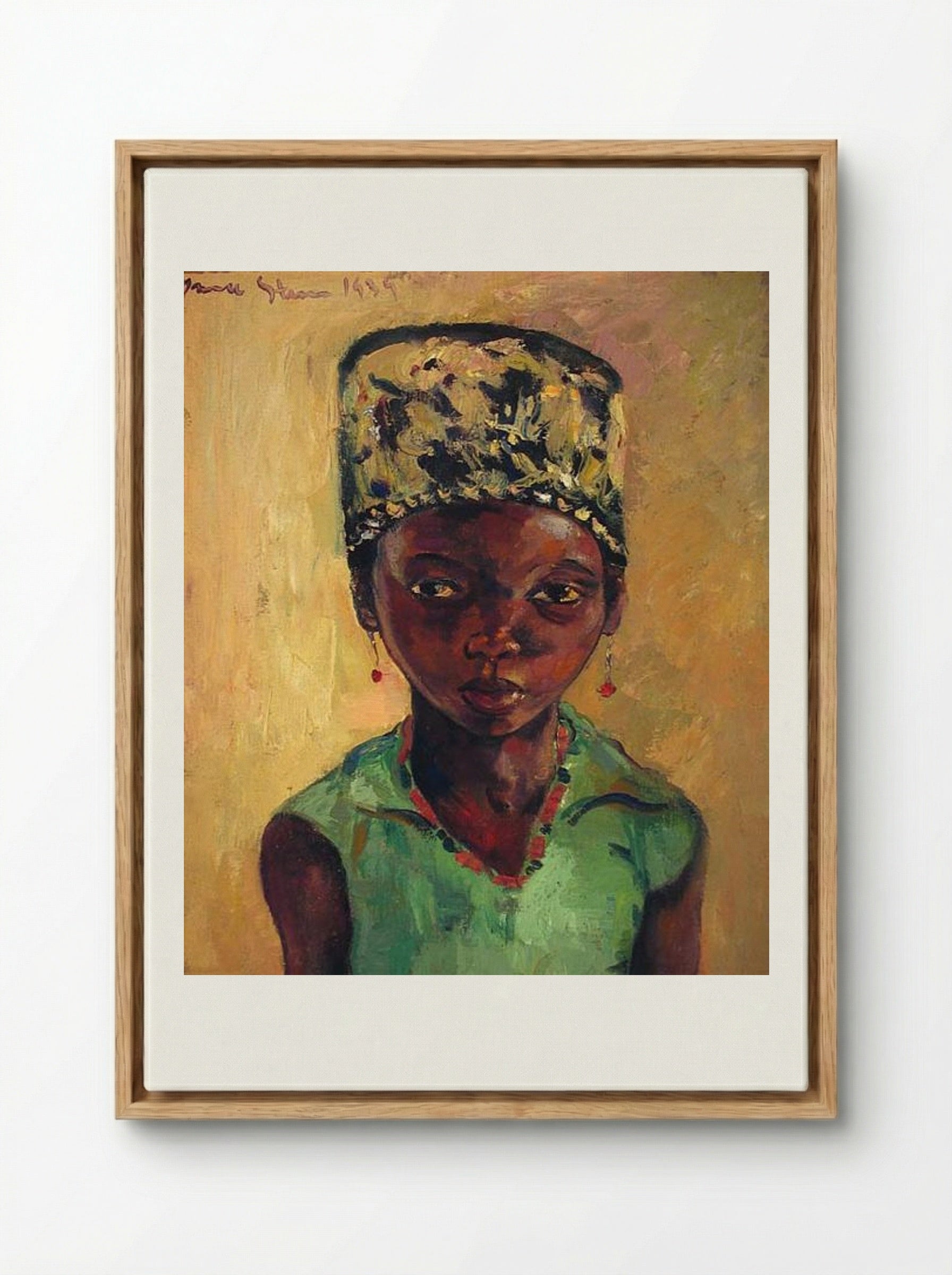 Portrait of a Young Girl - Irma Stern - Framed Canvas Wood