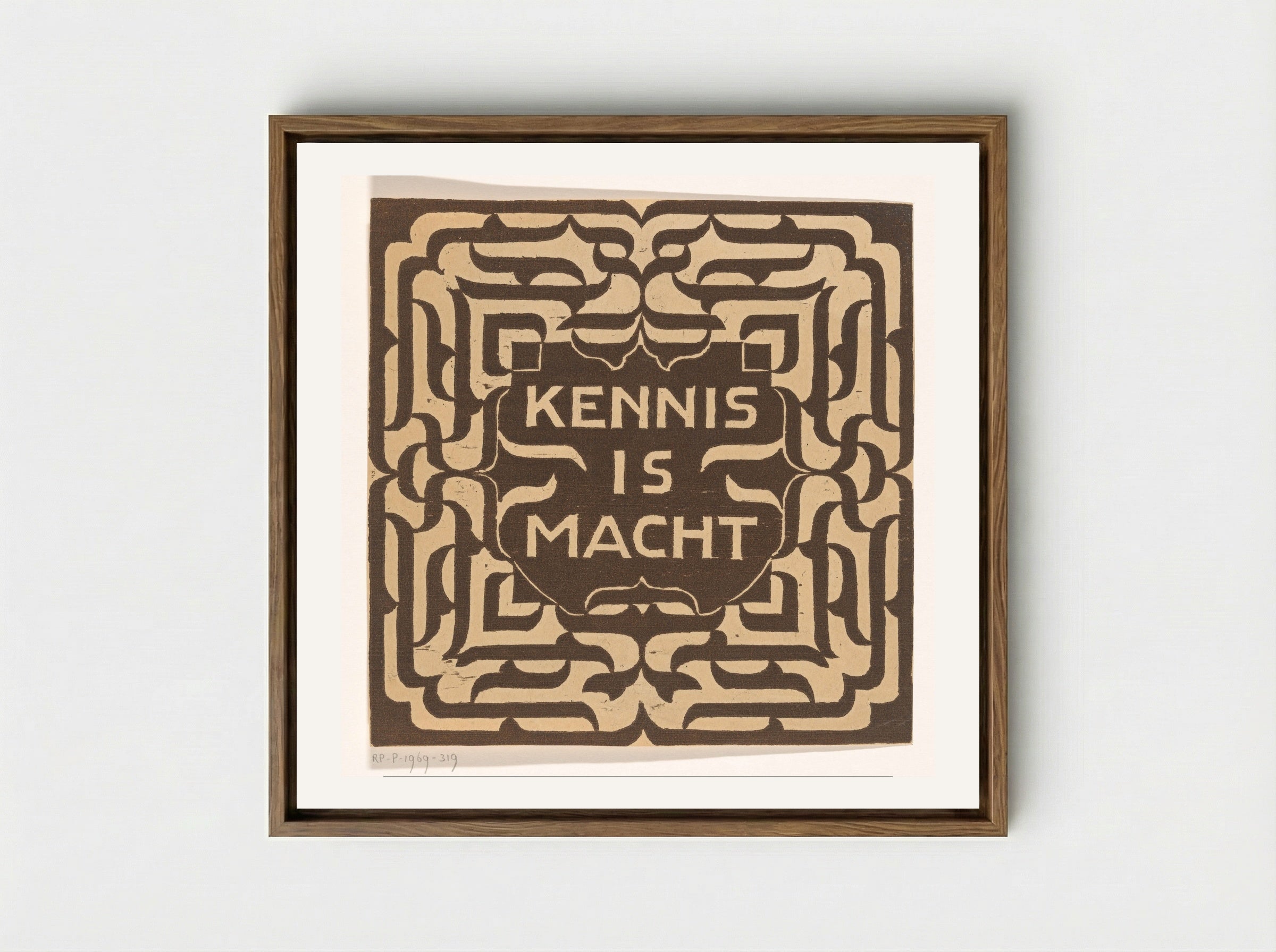 Kennis is macht - Carel Adolph Lion Cachet - Framed Canvas Wood