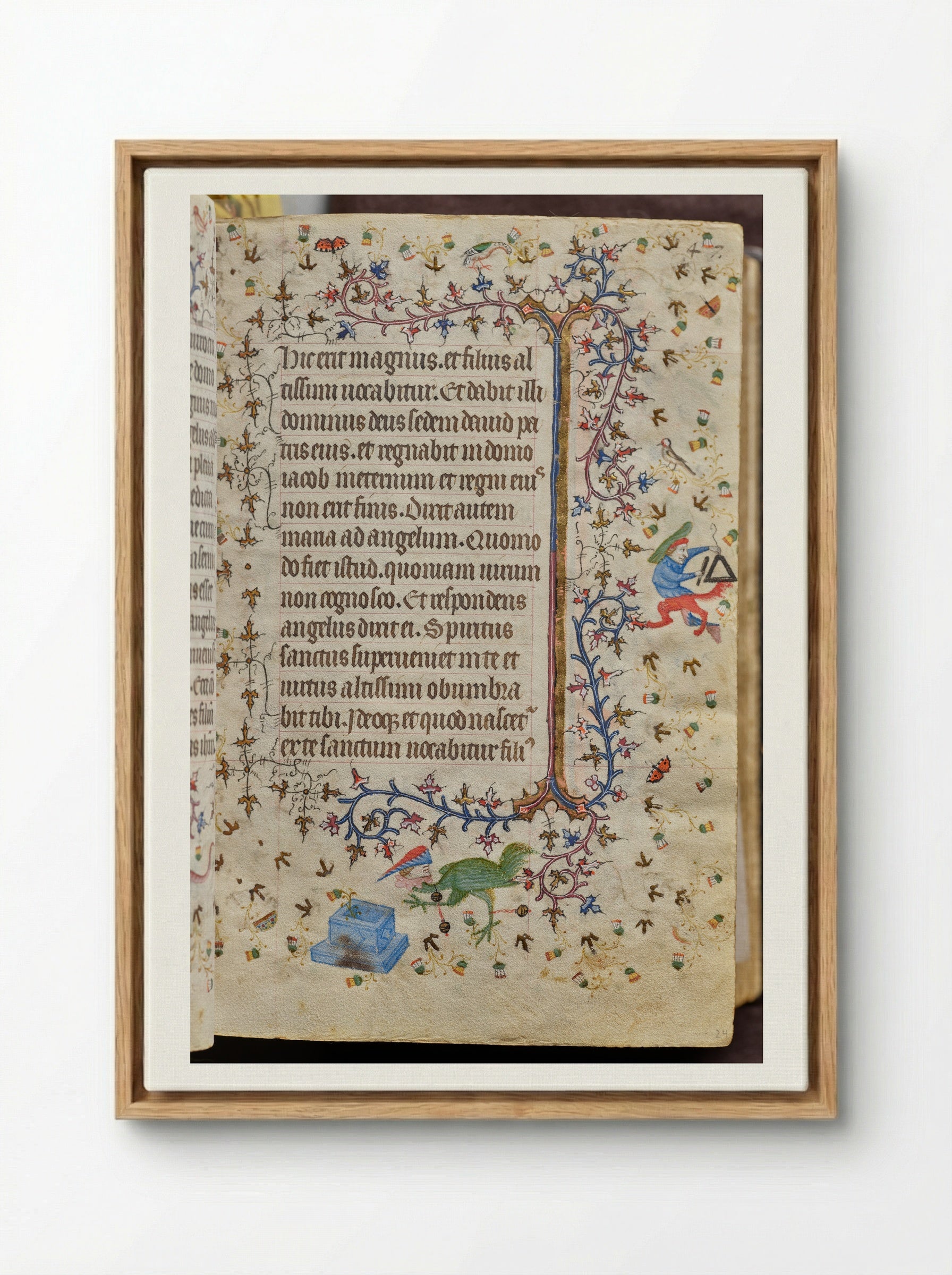 Christ Nailed to the Cross - Master of the Brussels Initials and Associates - Framed Canvas Wood