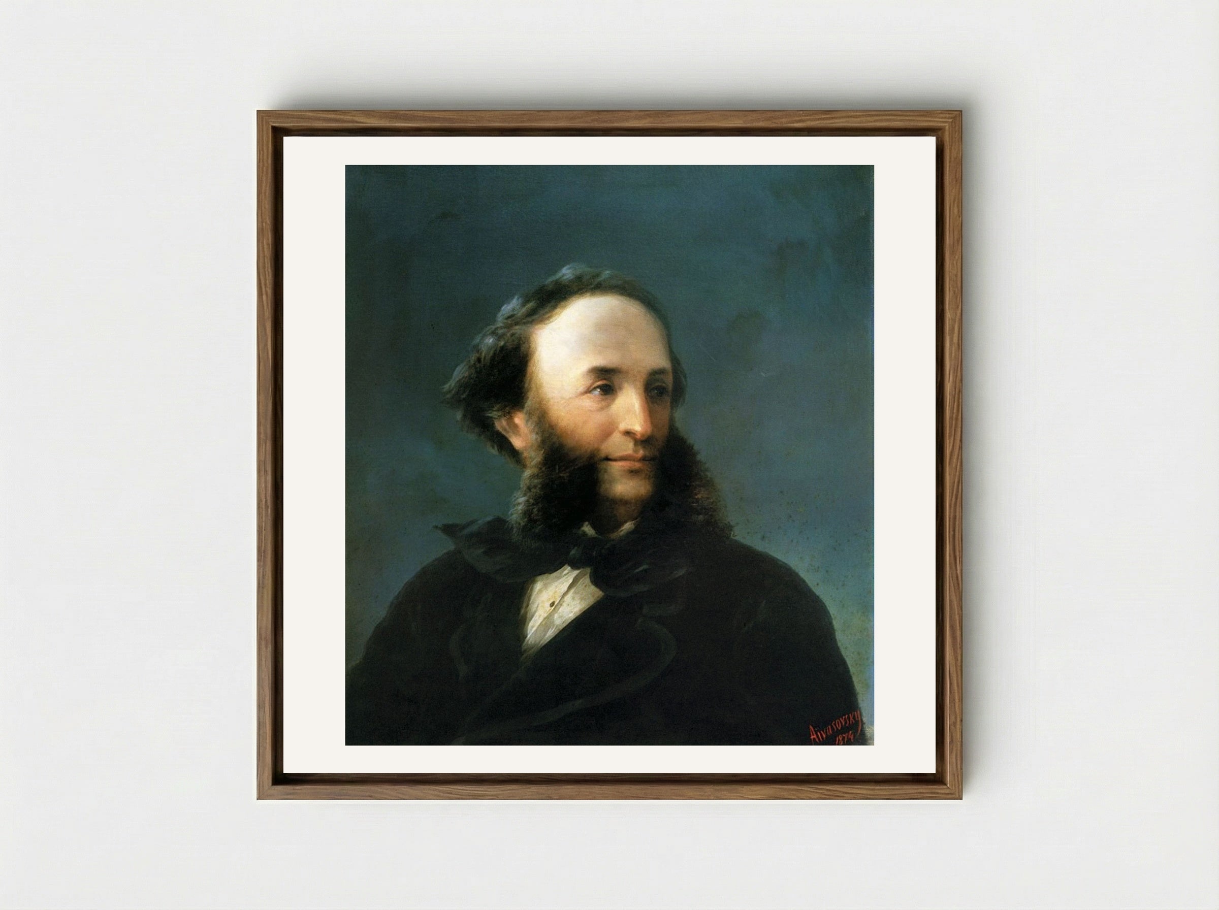 Self-portrait - Ivan Aivazovsky - Framed Canvas Wood