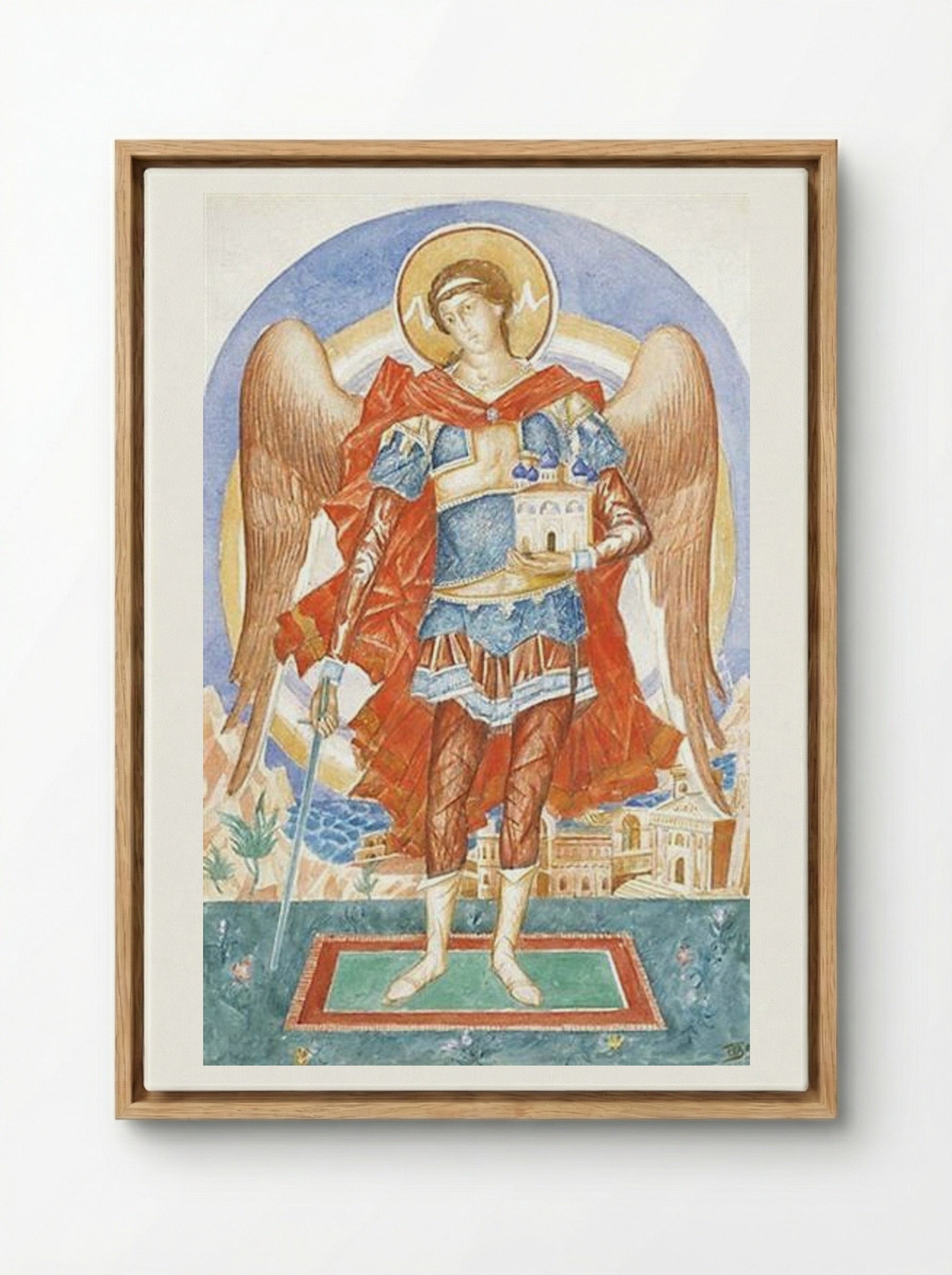 Archangel Michael - Kuzma Petrov-Vodkin - Framed Canvas Wood