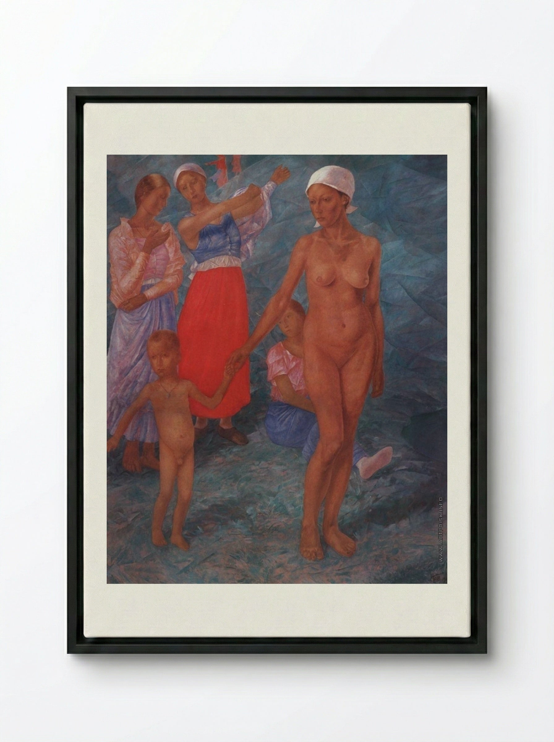Morning - Kuzma Petrov-Vodkin - Framed Canvas Black
