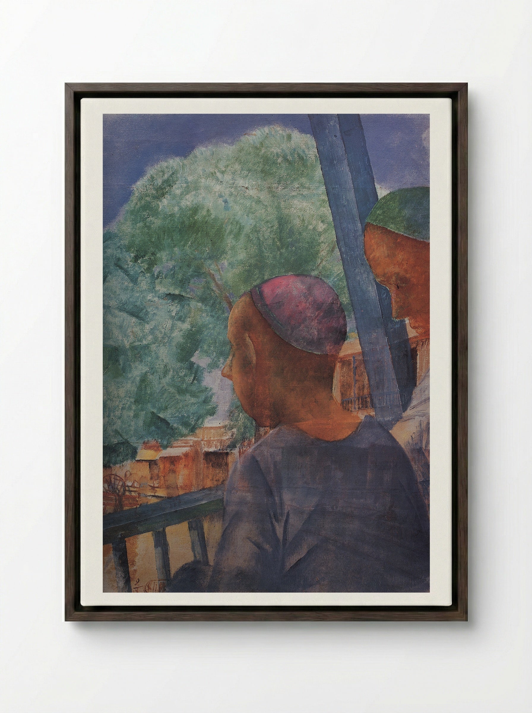 Samarkand - Kuzma Petrov-Vodkin - Framed Canvas Dark Wood