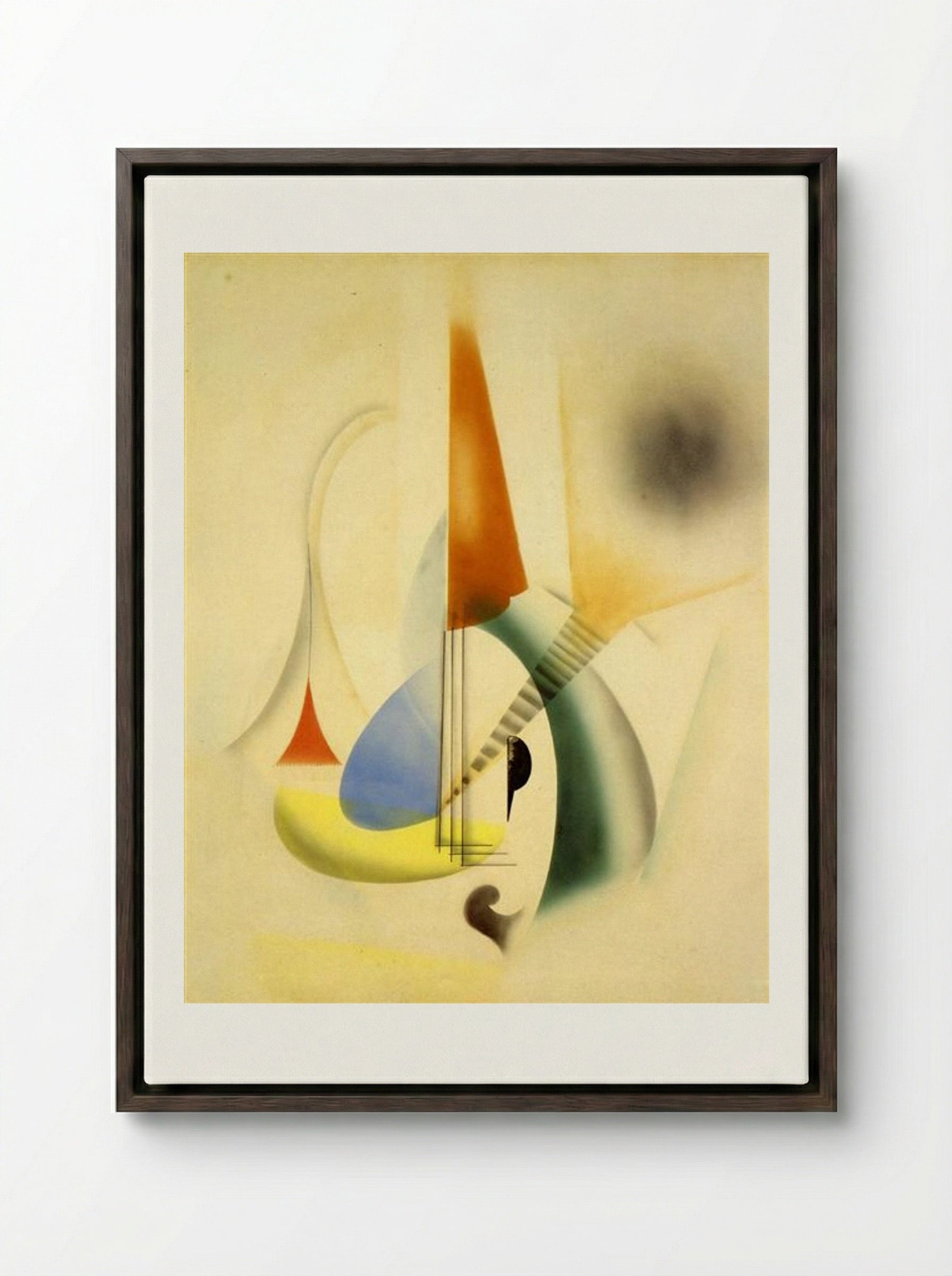 Jazz - Man Ray - Framed Canvas Dark Wood