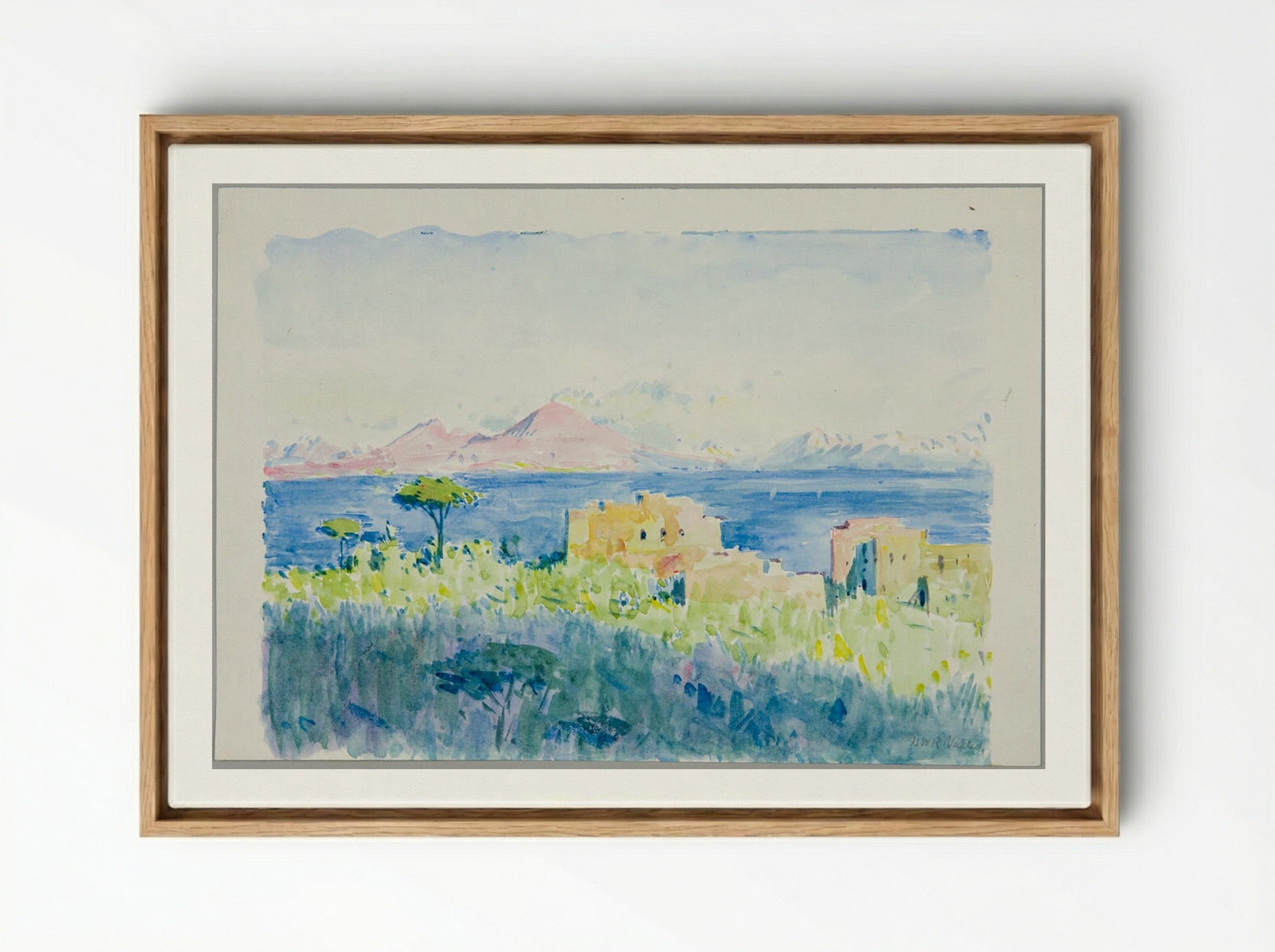 Landscape, Naples, Italy - Denman Waldo Ross - Framed Canvas Wood