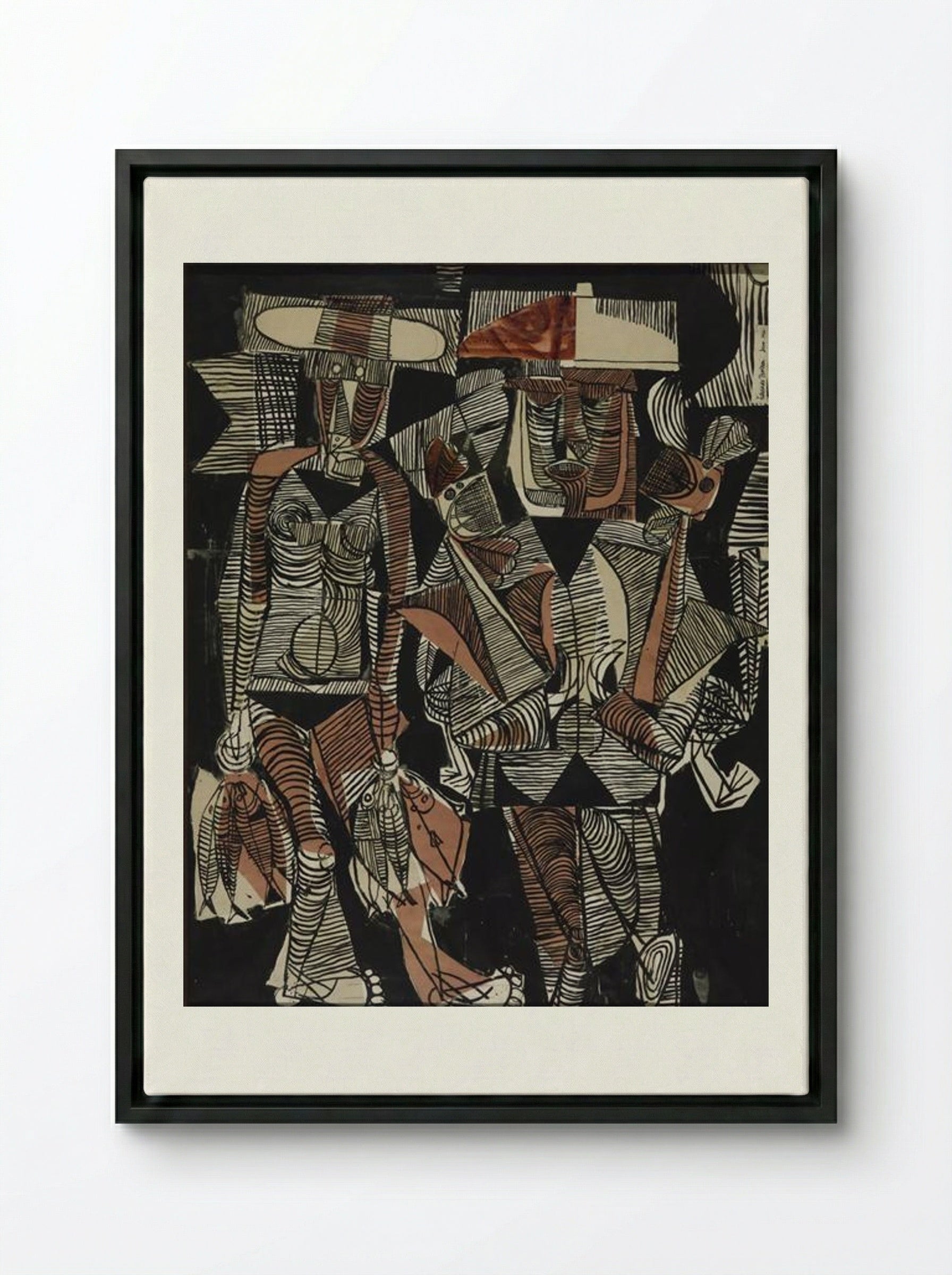 Fisherman and Wife - Eduardo Paolozzi - Framed Canvas Black