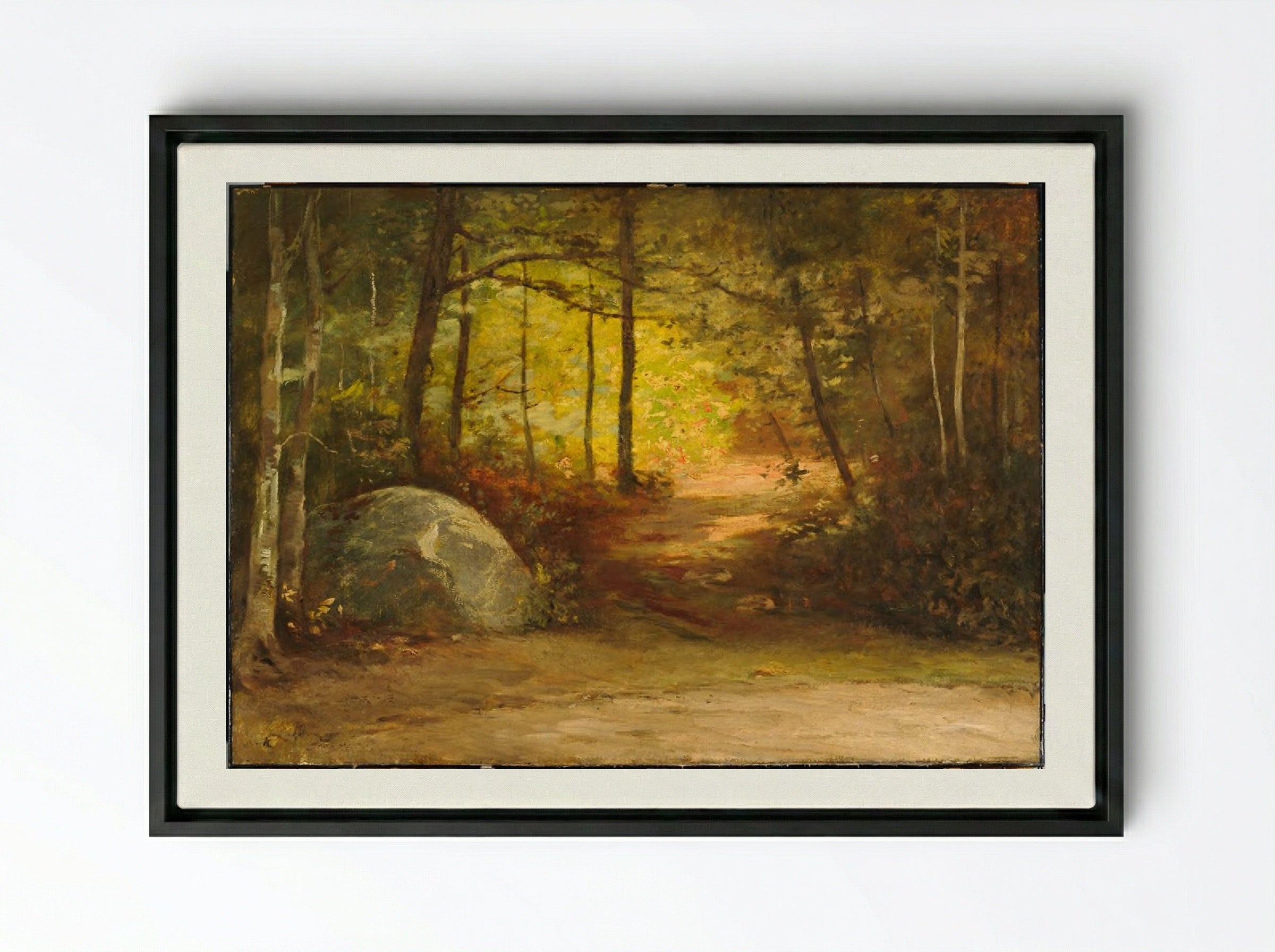 The Gypsies' Parlor - William Morris Hunt - Framed Canvas Black