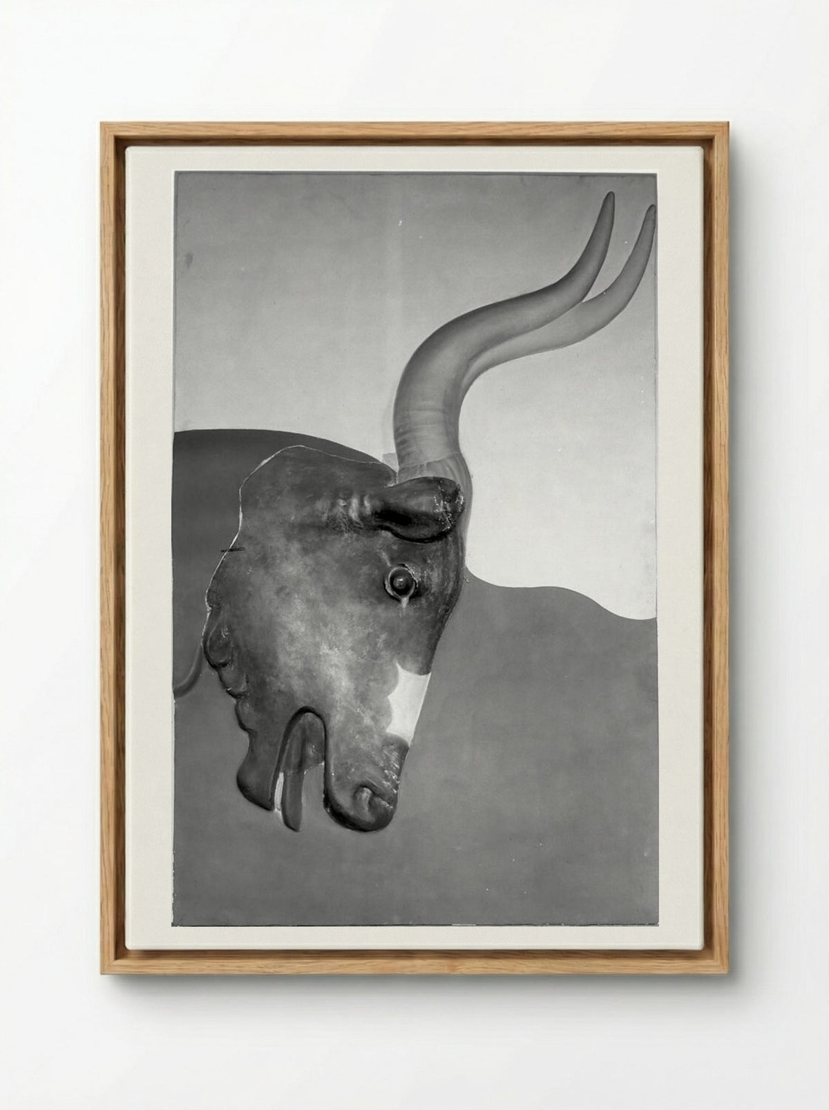 Untitled (Bull Relief and Fresco Reproduction) - Solis Prints - Framed Canvas Wood