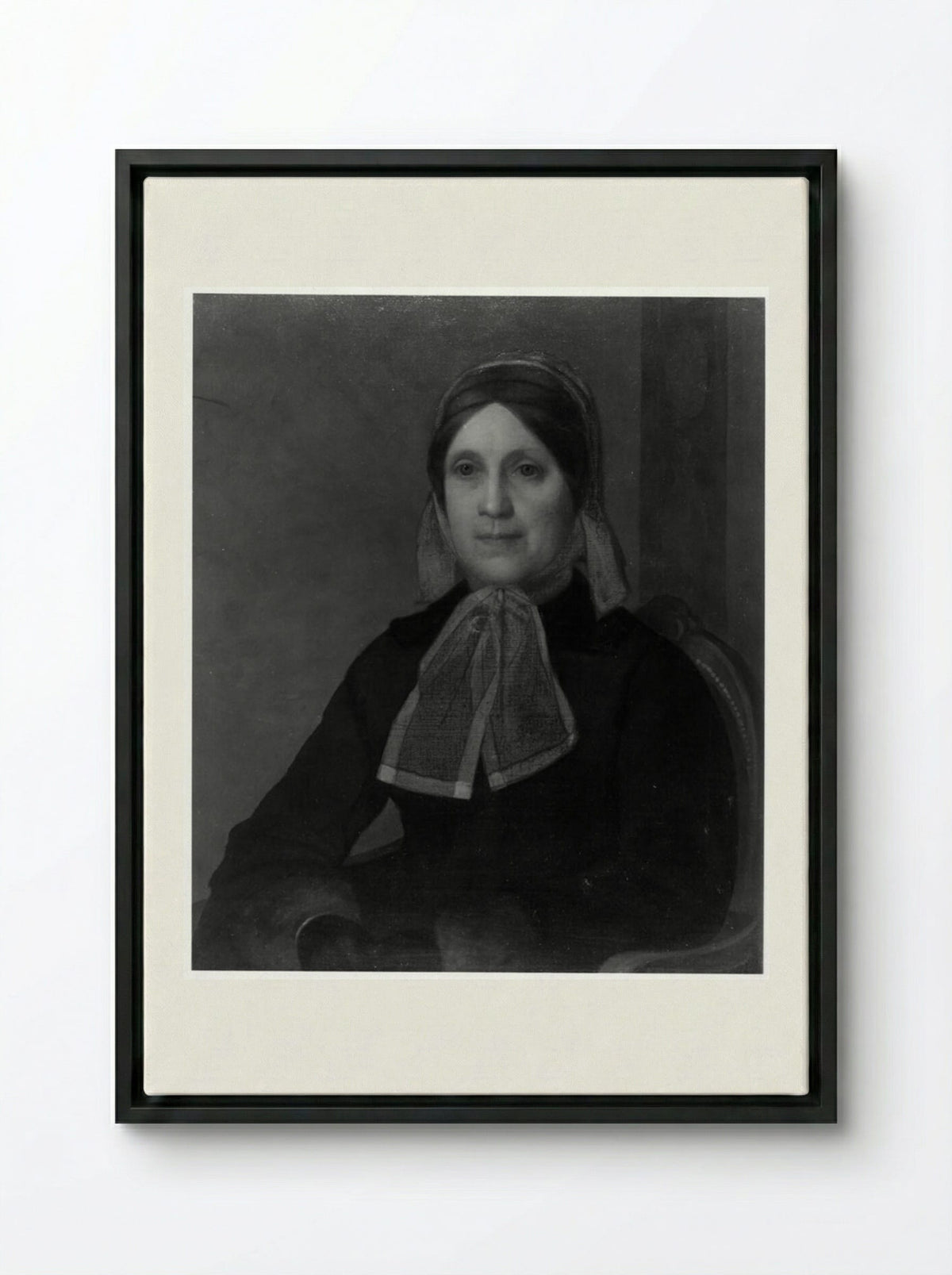 Catharine Jane Eliot Norton (Mrs. Andrews Norton) - Fine Art Print - Framed Canvas Black