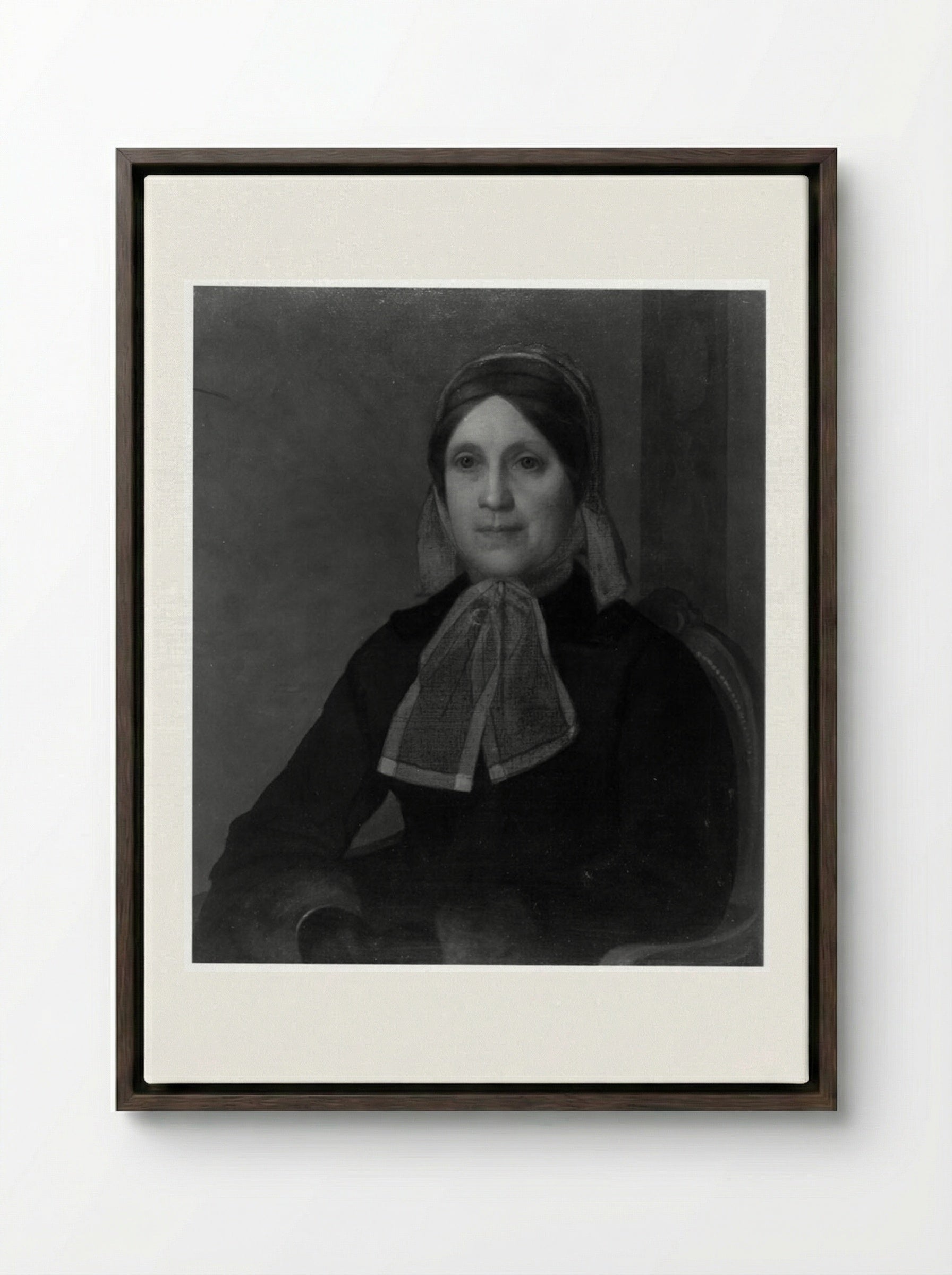 Catharine Jane Eliot Norton (Mrs. Andrews Norton) - Fine Art Print - Framed Canvas Dark Wood
