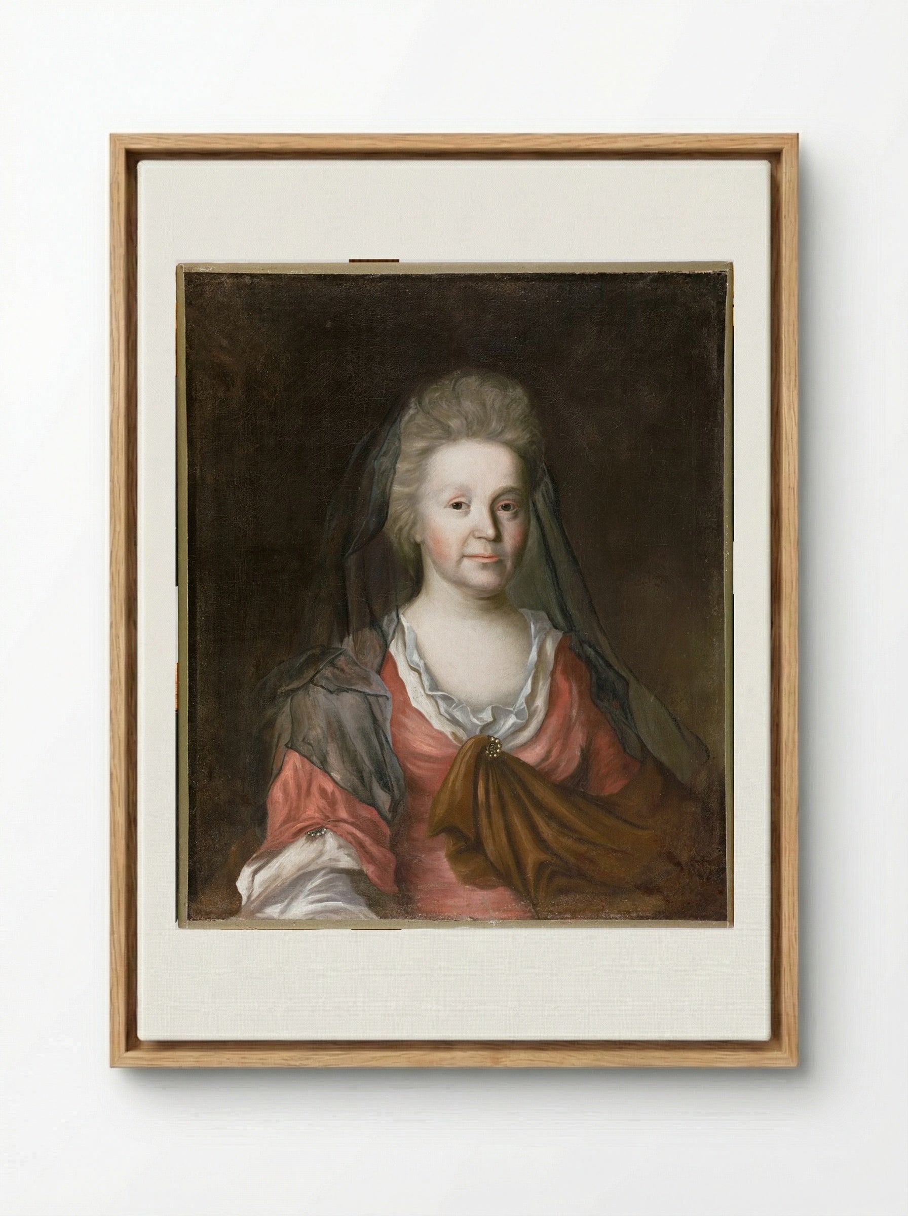 Rebecca Tyng Dudley (Mrs. Joseph Dudley) - Fine Art Print - Framed Canvas Wood