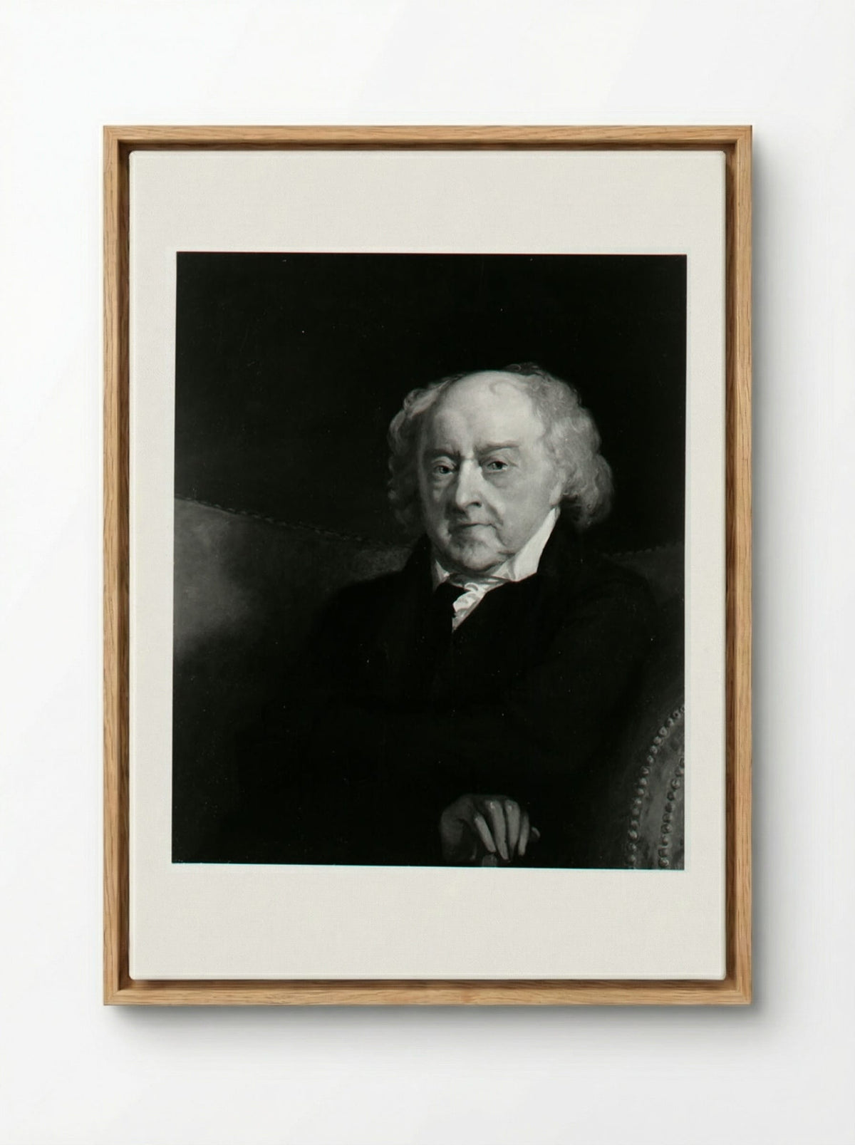 John Adams (Portrait, After Gilbert Stuart) - Fine Art Print - Framed Canvas Wood