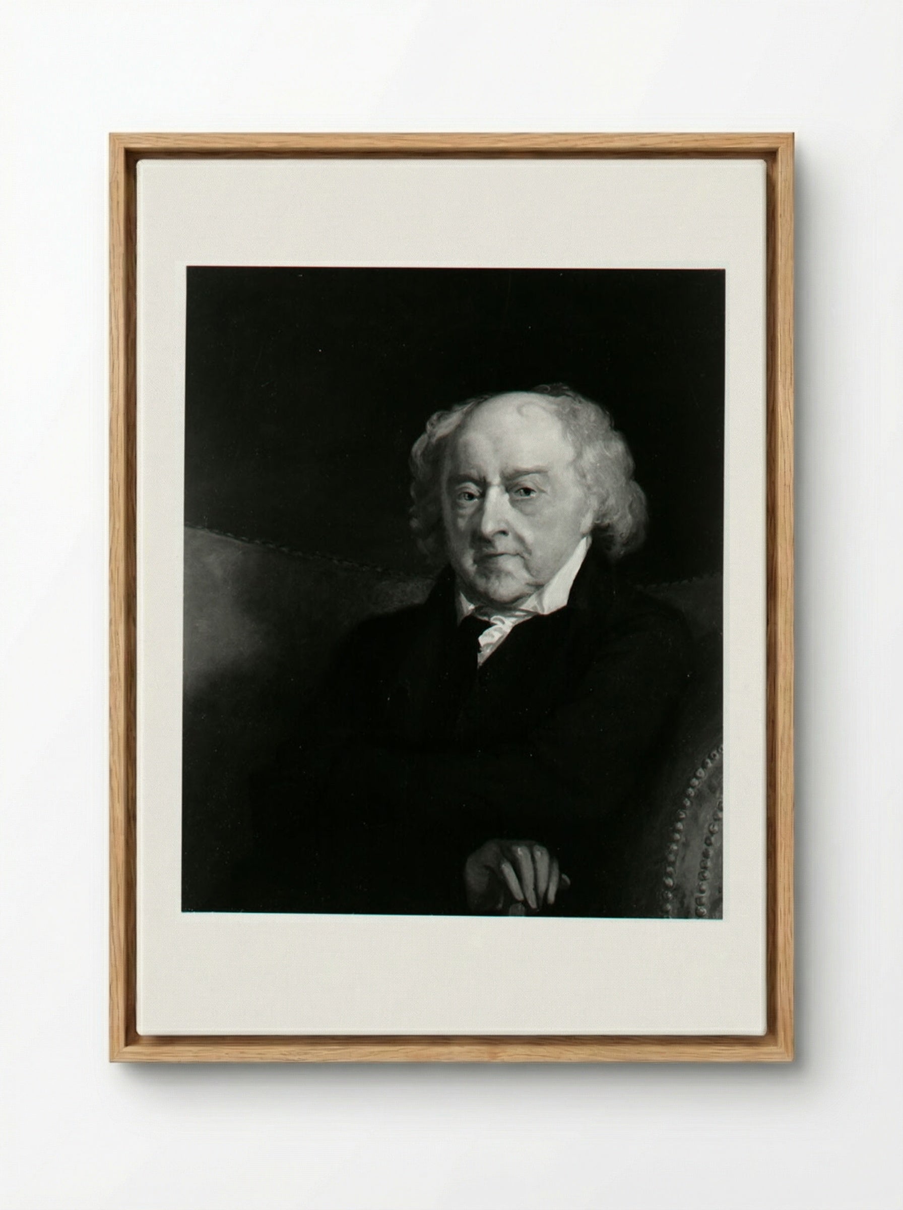 John Adams (Portrait, After Gilbert Stuart) - Fine Art Print - Framed Canvas Wood