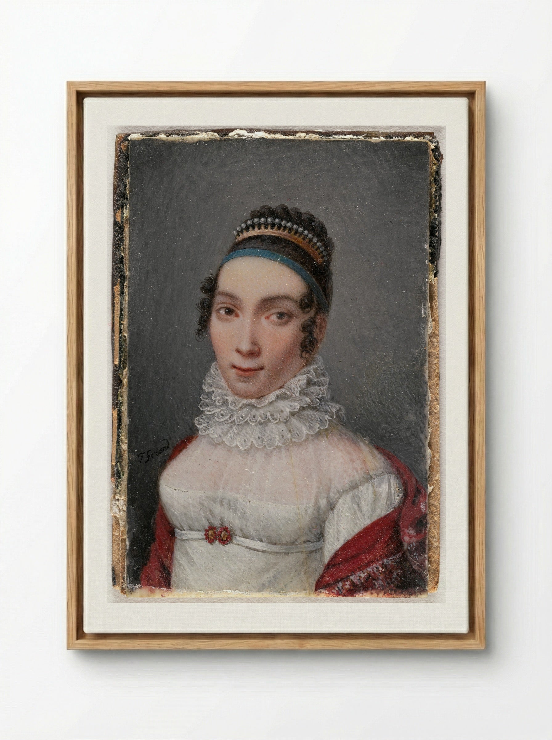 Portrait of a Lady - François Gérard - Framed Canvas Wood