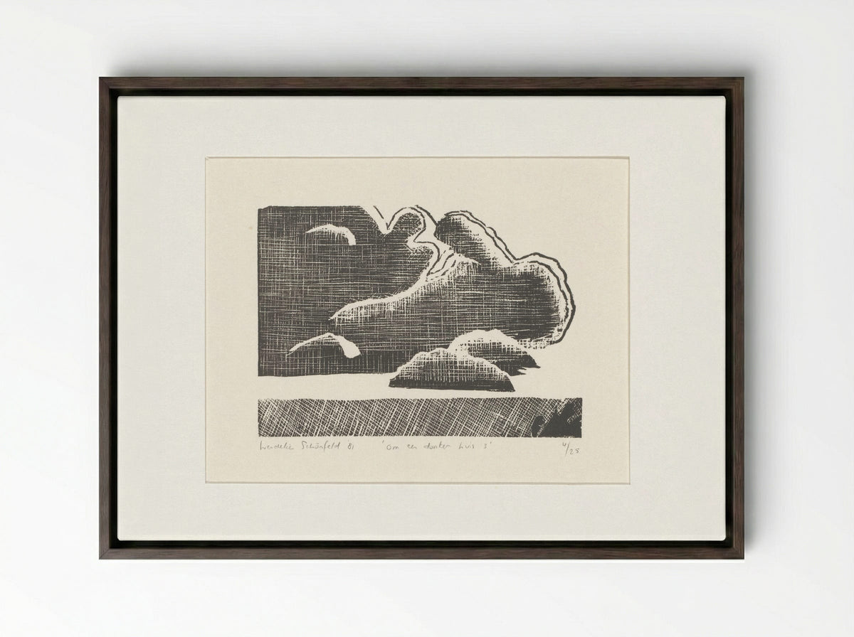 Om een donker huis 3 - Wendelin Schönfeld - Framed Canvas Dark Wood