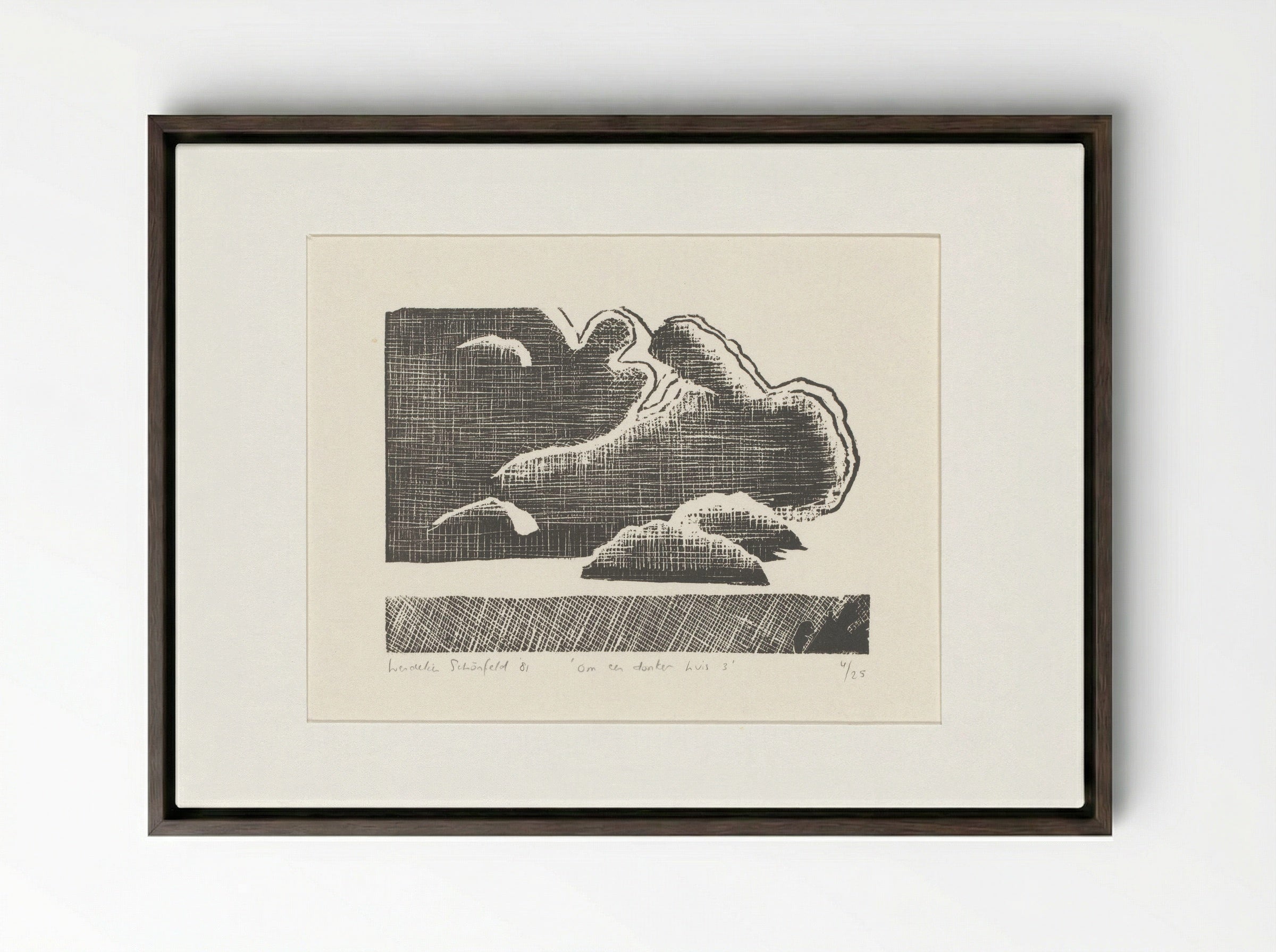 Om een donker huis 3 - Wendelin Schönfeld - Framed Canvas Dark Wood