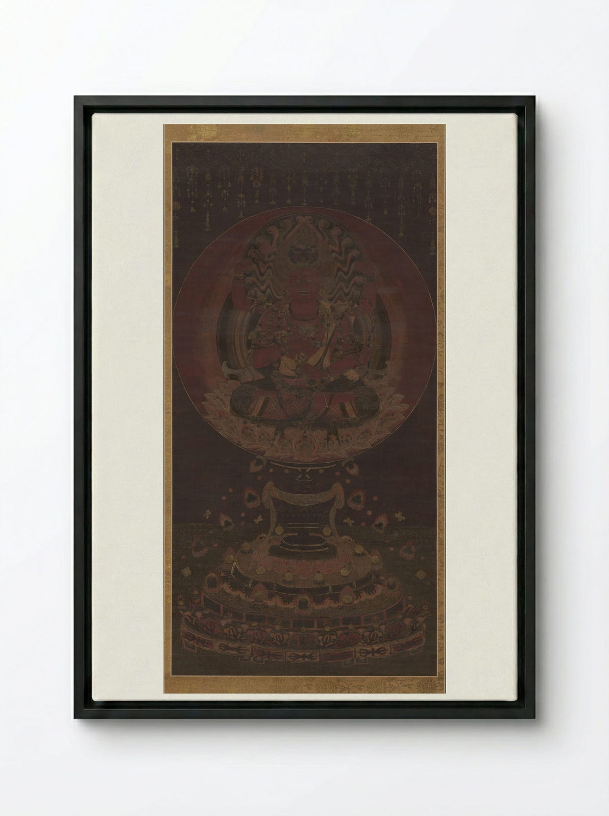 Aizen Myoo - Fine Art Print - Framed Canvas Black