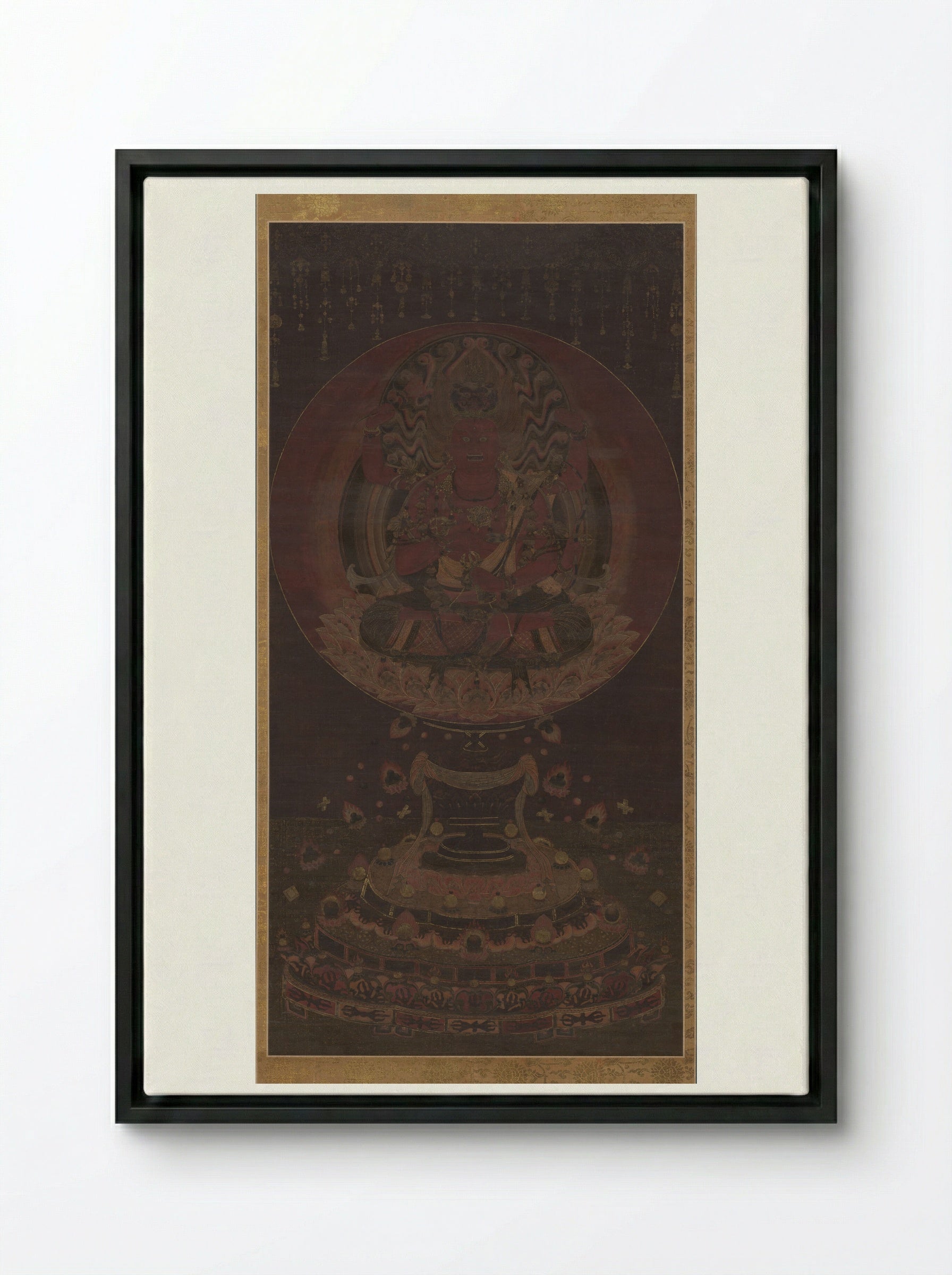 Aizen Myoo - Fine Art Print - Framed Canvas Black