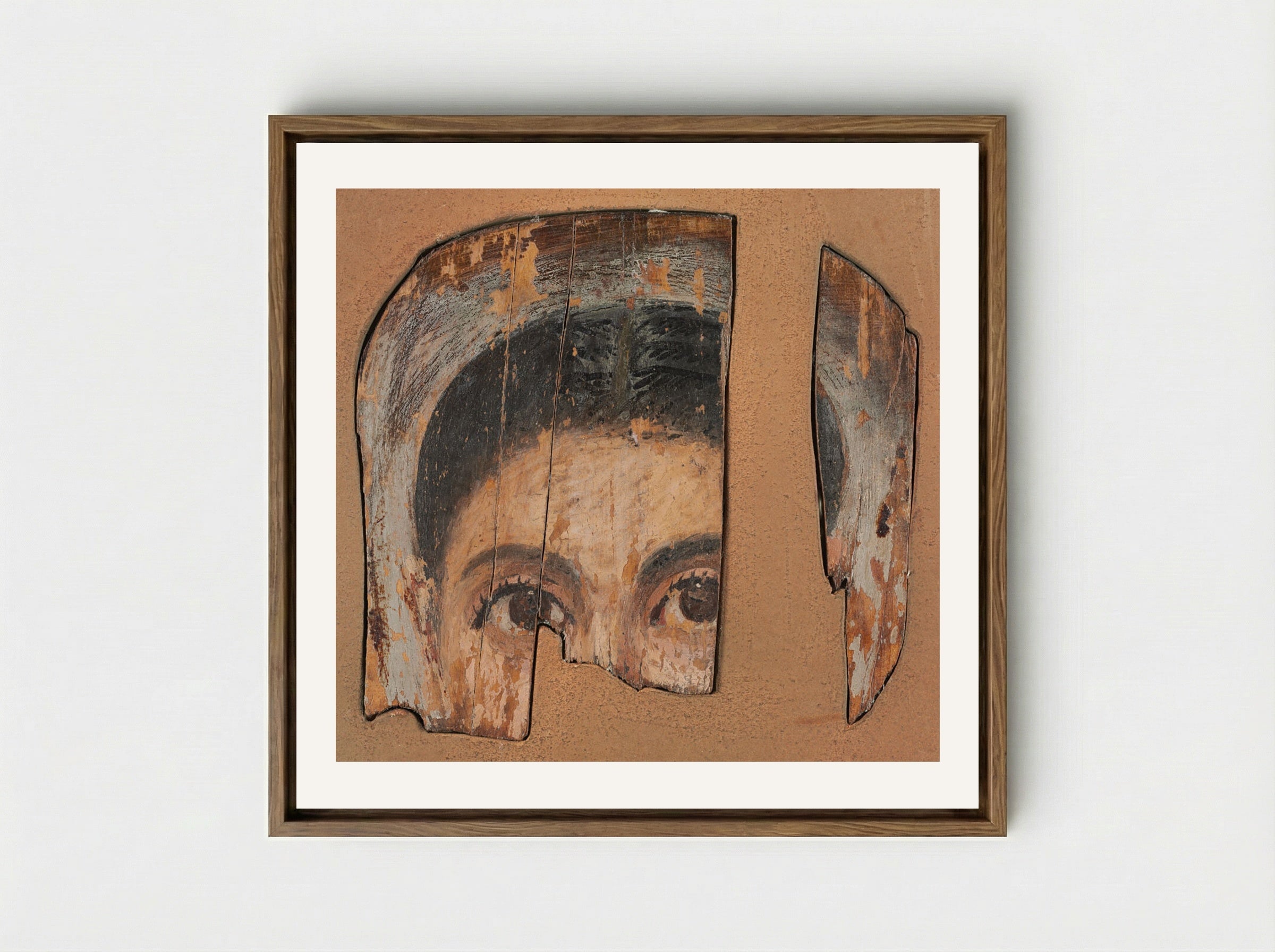 Untitled (Fragmentary Mummy Portrait) - Fine Art Print - Framed Canvas Wood