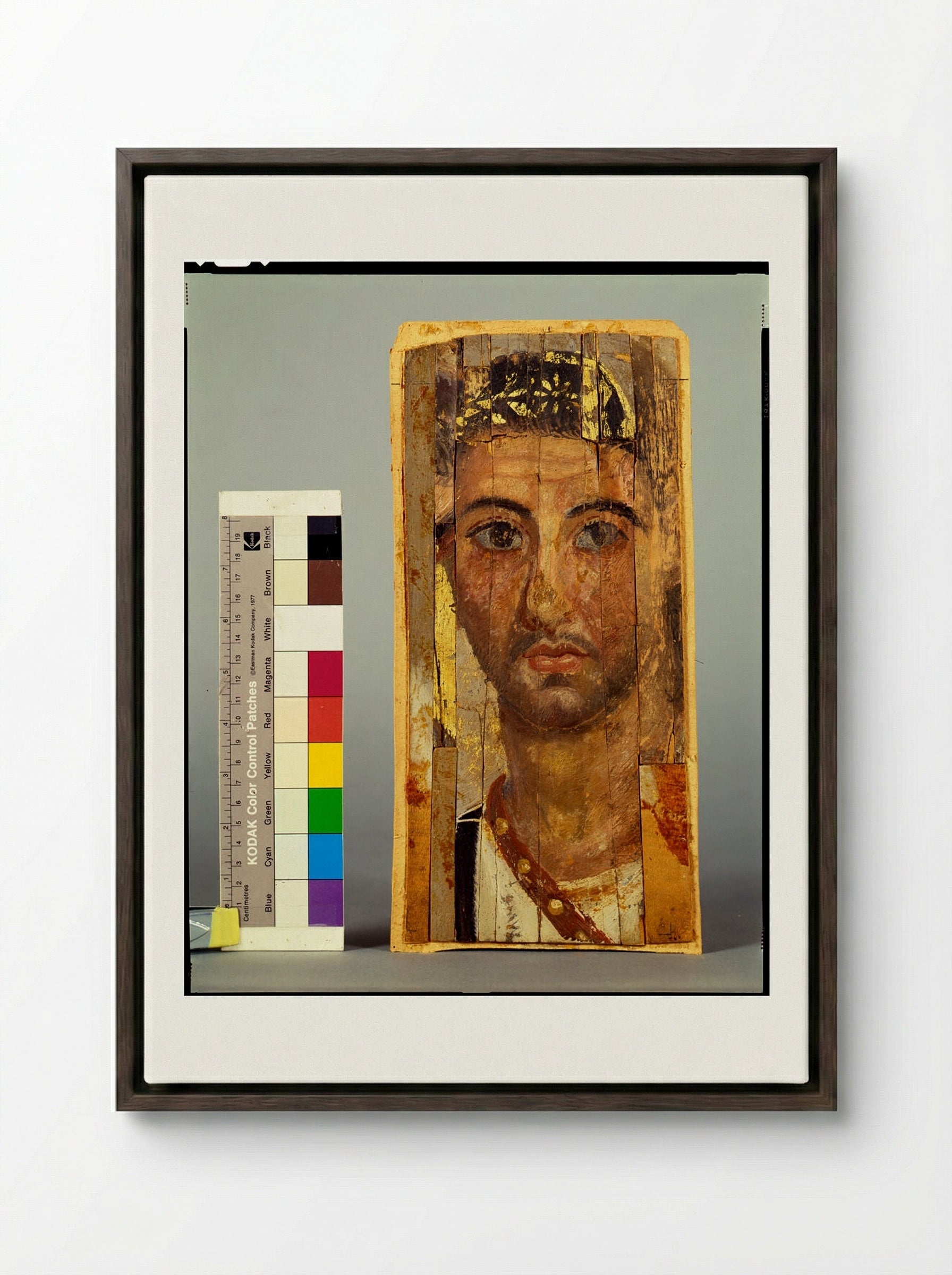 Untitled (Composite Portrait of a Man) - Fine Art Print - Framed Canvas Dark Wood