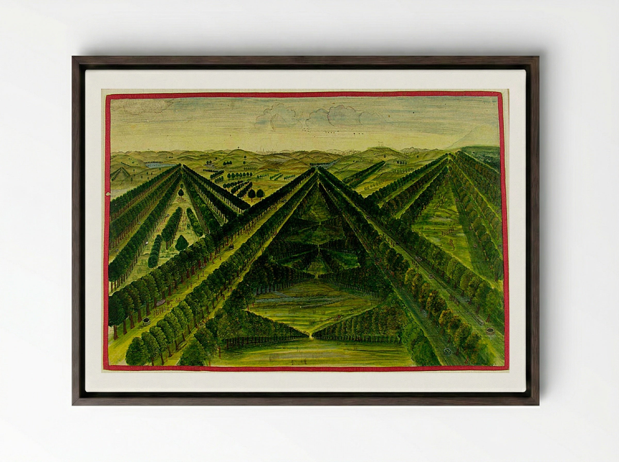 Endless Vistas at Kishangarh - Nihal Chand - Framed Canvas Dark Wood