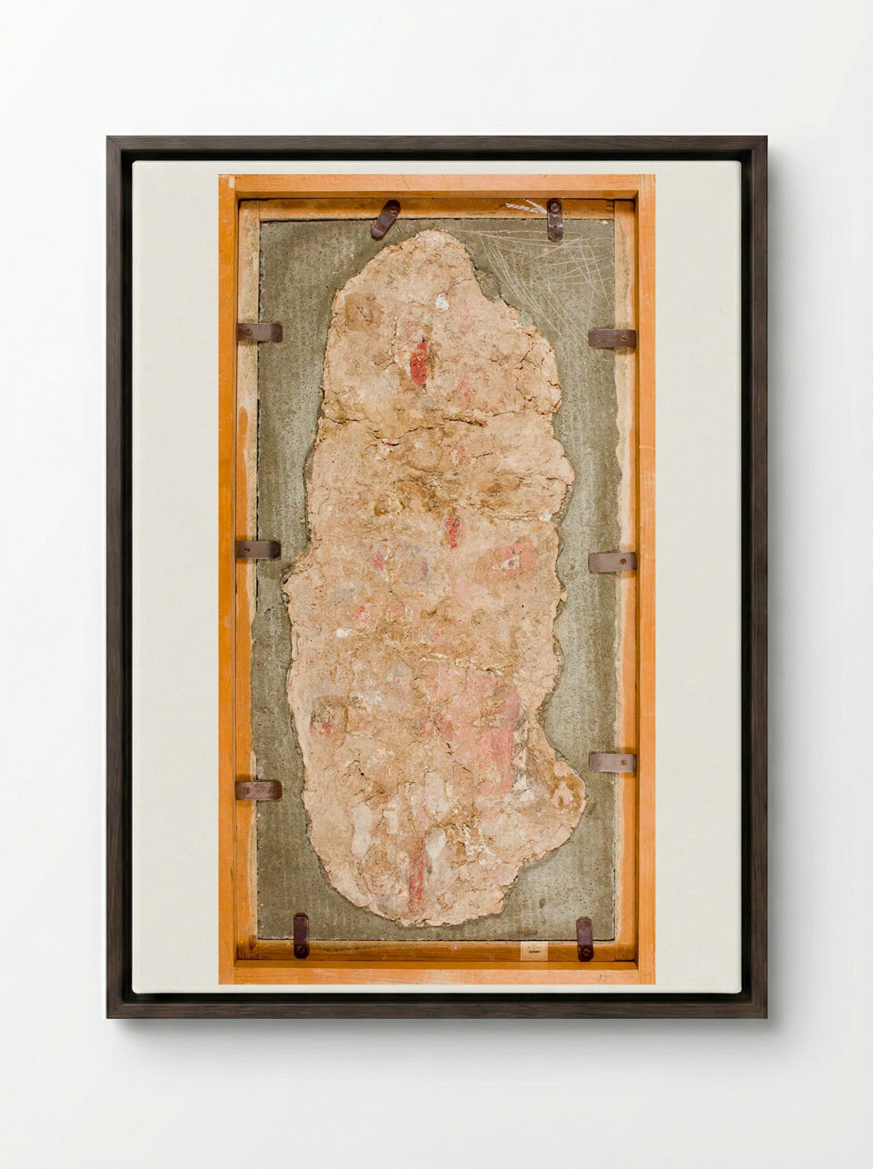 Wall Painting from Nuzi (Fragment) - Unknown Artist - Framed Canvas Dark Wood