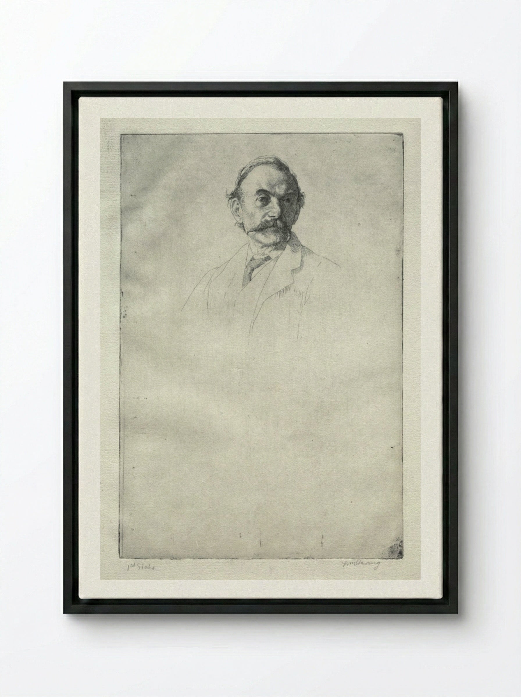Thomas Hardy, No. 1 - William Strang - Framed Canvas Black