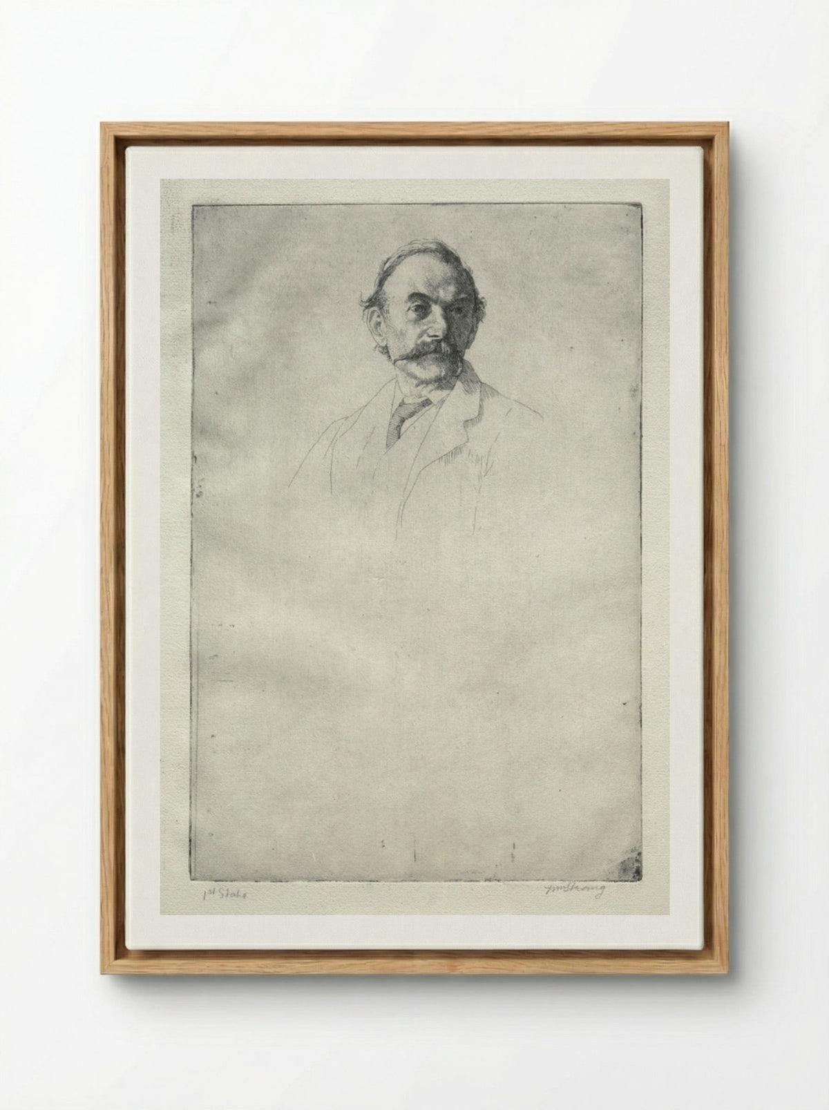 Thomas Hardy, No. 1 - William Strang - Framed Canvas Wood