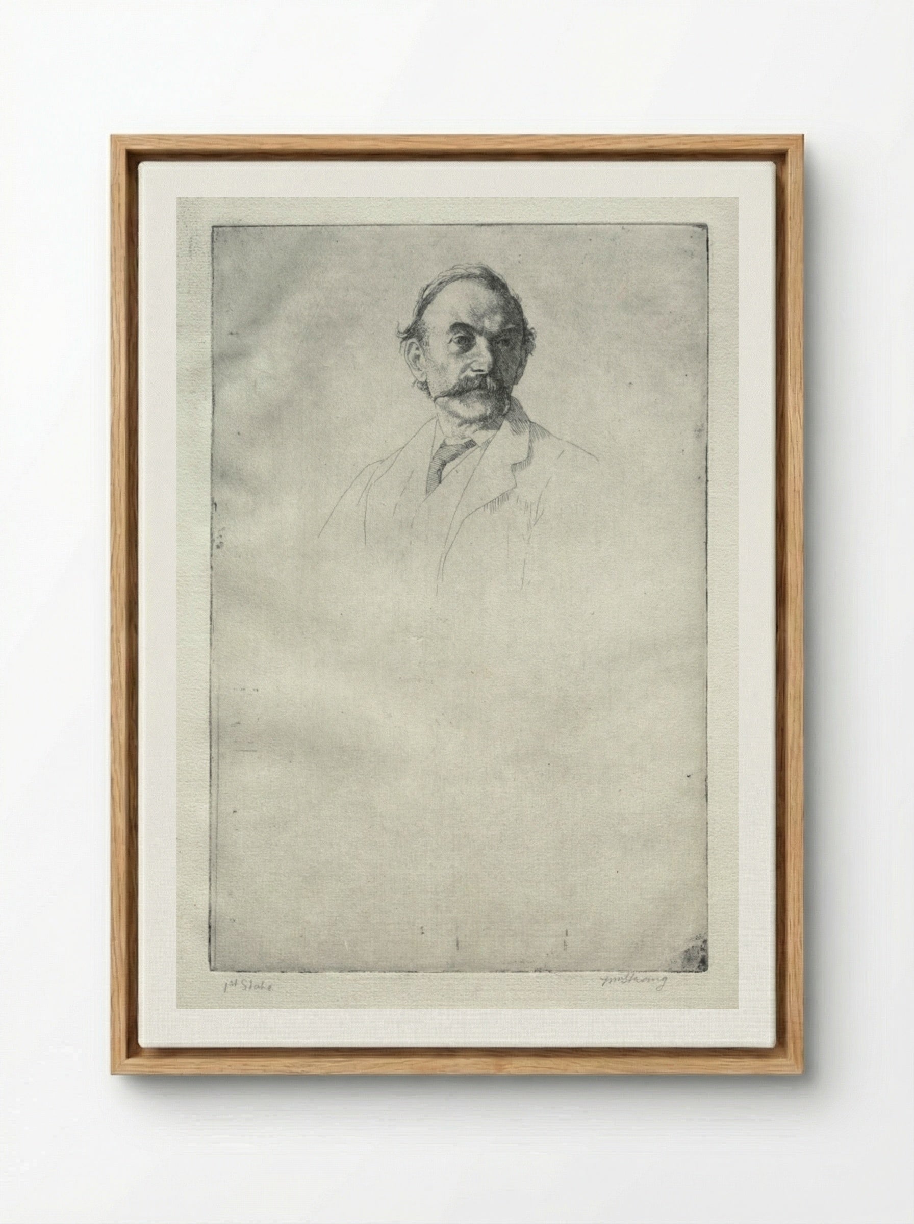Thomas Hardy, No. 1 - William Strang - Framed Canvas Wood