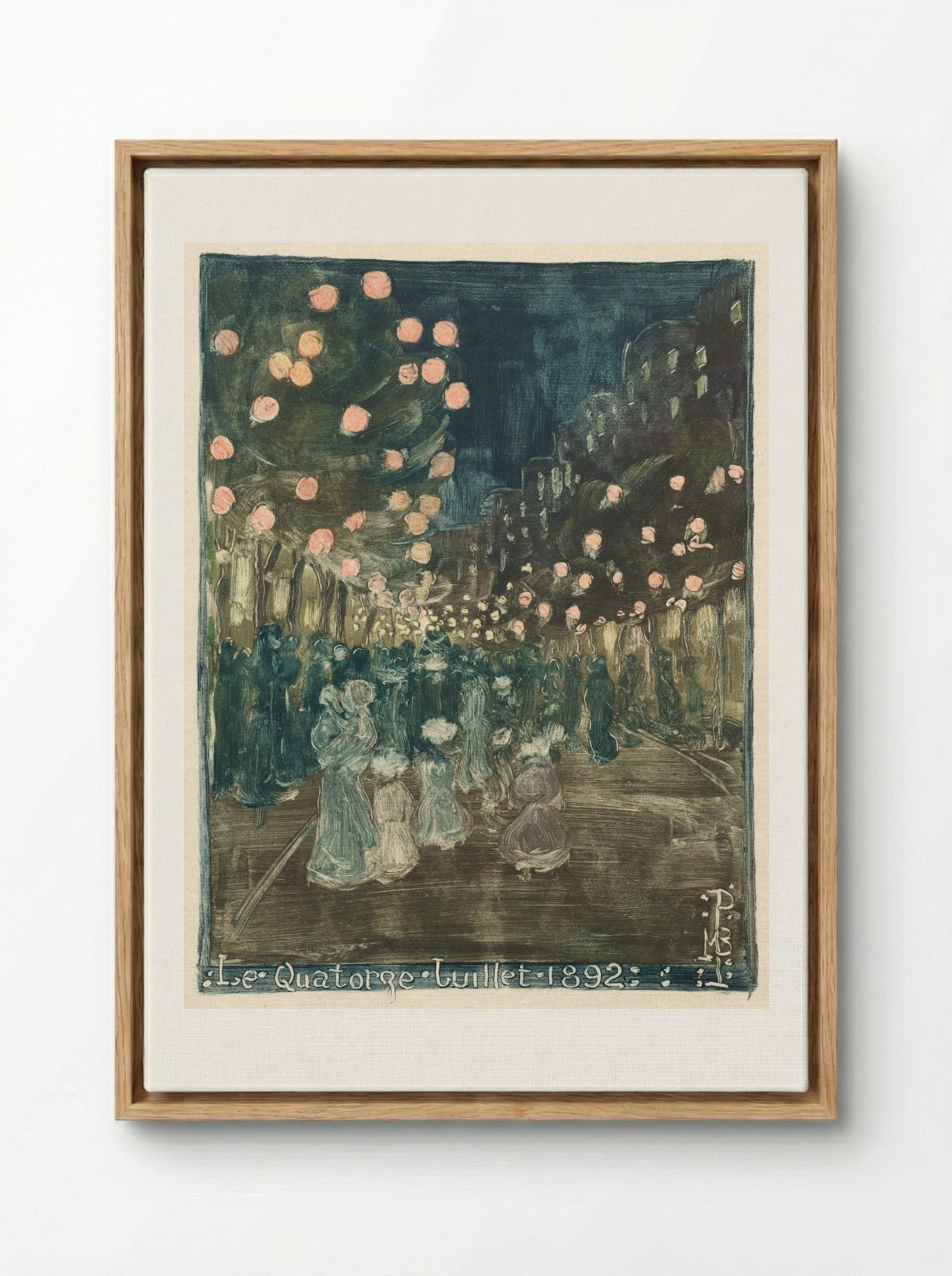 Bastille Day - Maurice Prendergast - Framed Canvas Wood