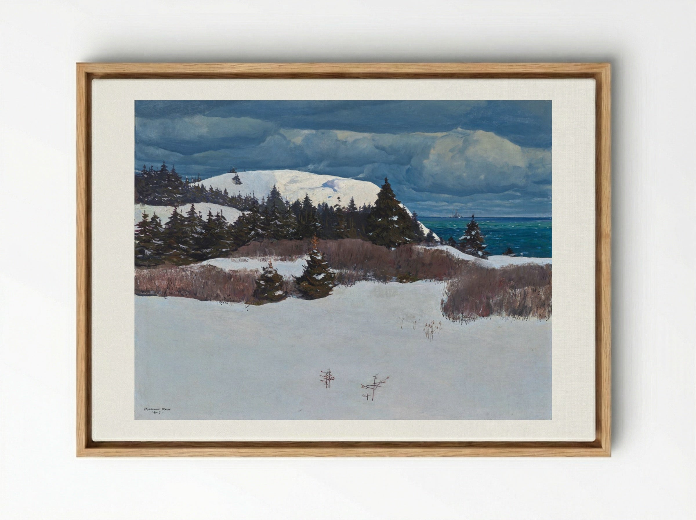 Maine Coast - Rockwell Kent - Framed Canvas Wood