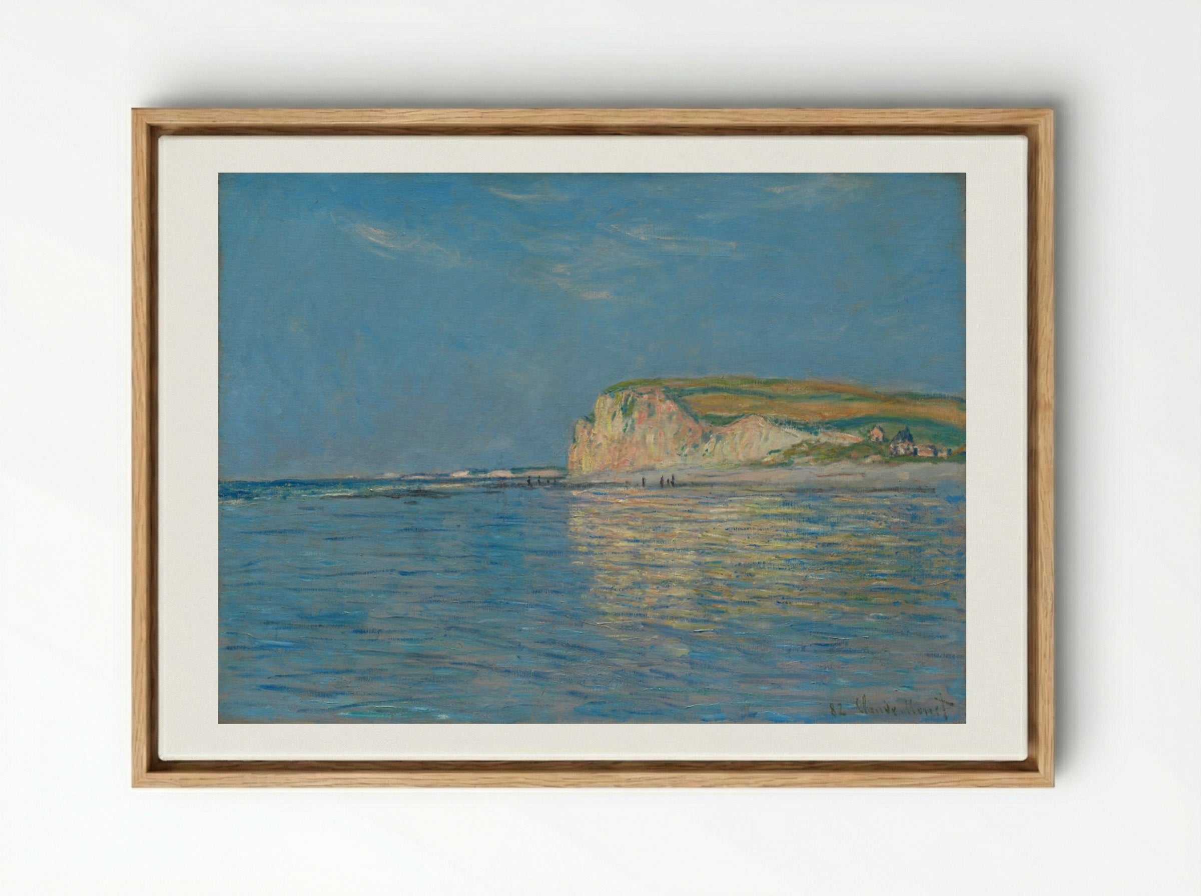 Low Tide at Pourville, near Dieppe - Claude Monet - Framed Canvas Wood