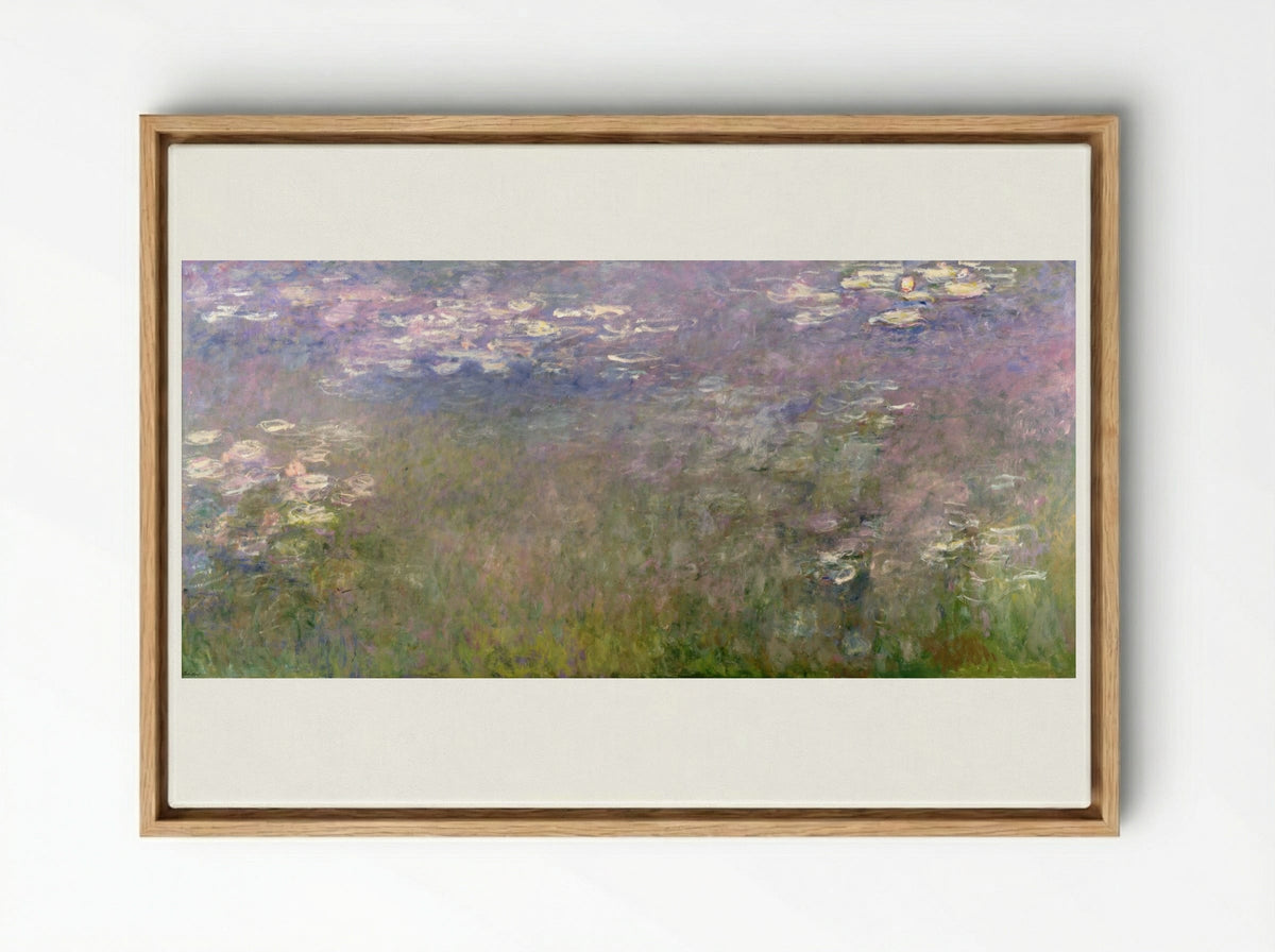 Water Lilies (Agapanthus) - Claude Monet - Framed Canvas Wood