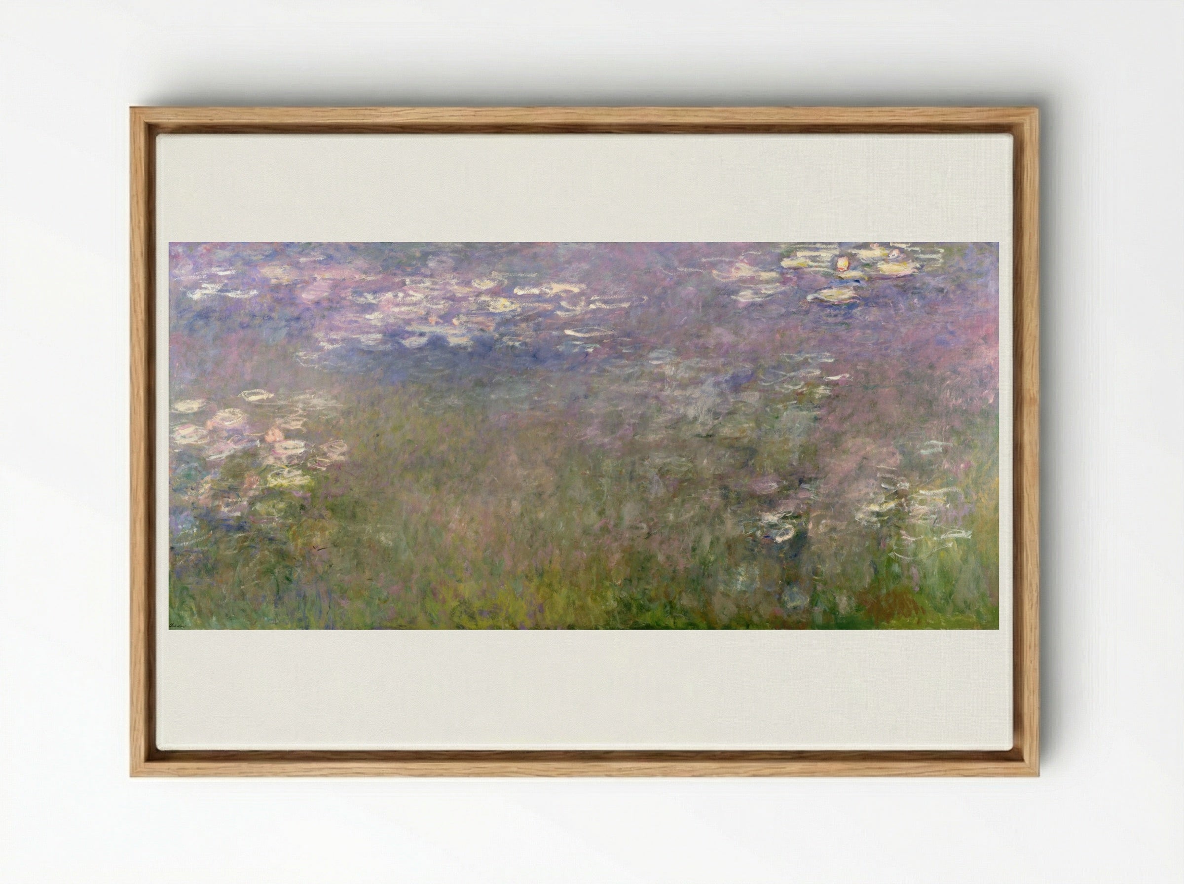 Water Lilies (Agapanthus) - Claude Monet - Framed Canvas Wood